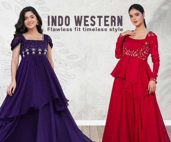 Indo Western Gown Fusion Bridal Gowns Modern Cuts Dress