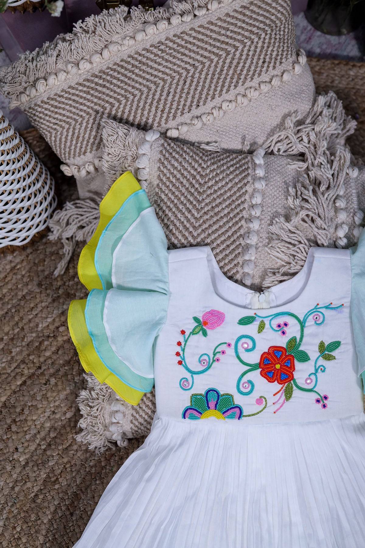 white cotton frock