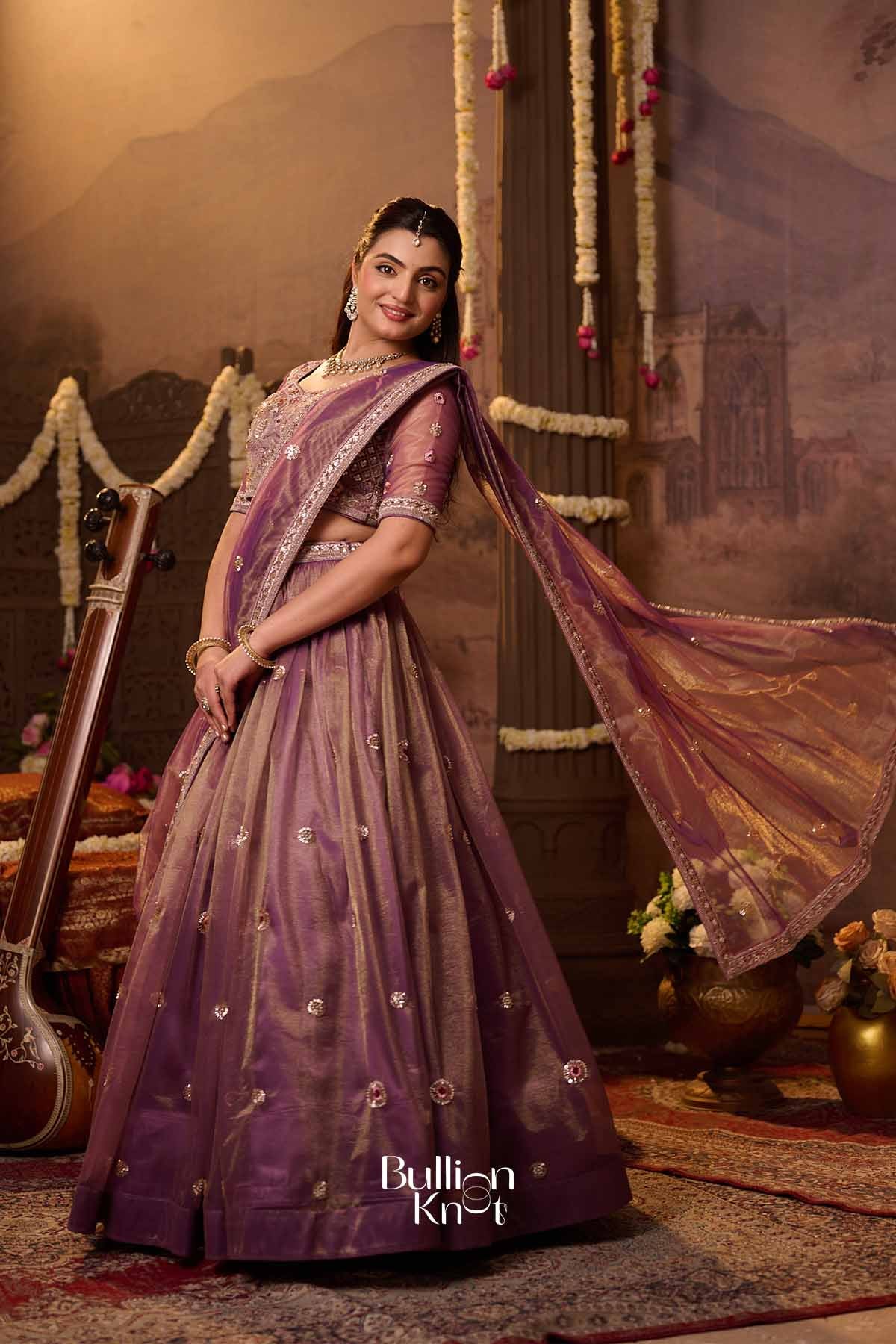 Ishira | Premium Organza Tissue Lehenga for Bridal Gatherings