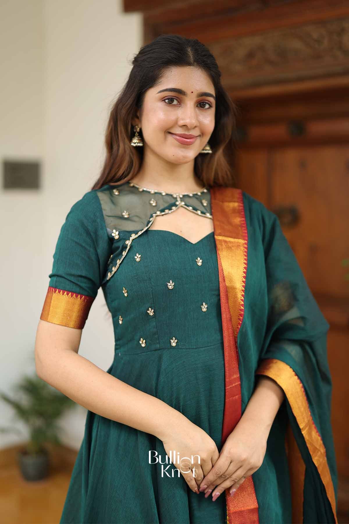 Nilaya Green Anarkali Dress for Festive Occasions