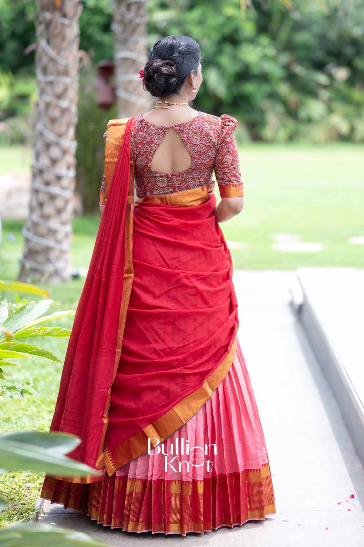 Kumkum | Pink Handloom Half Saree | Festive Radiance