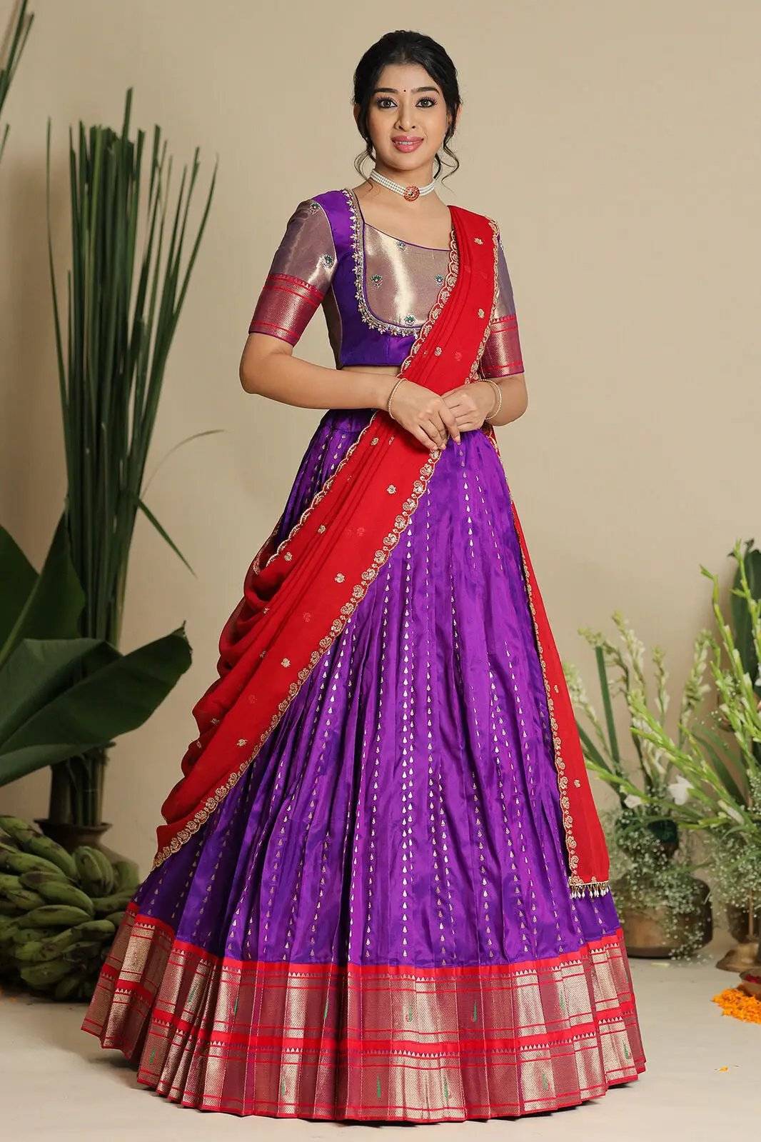 Gown Reshme Langa Blouse Designs Frock Blouse With Saree Saree