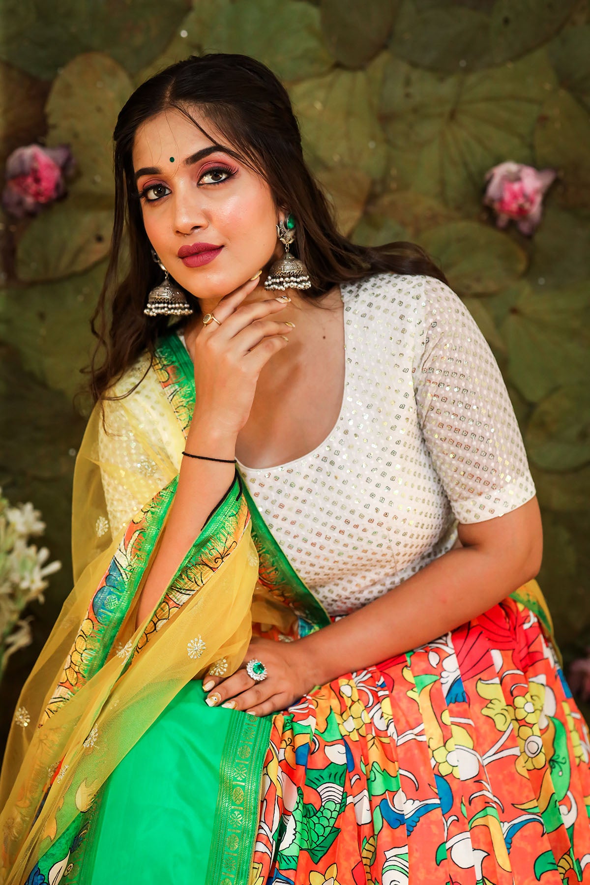 Banarasi Silk half saree - Bullionknot