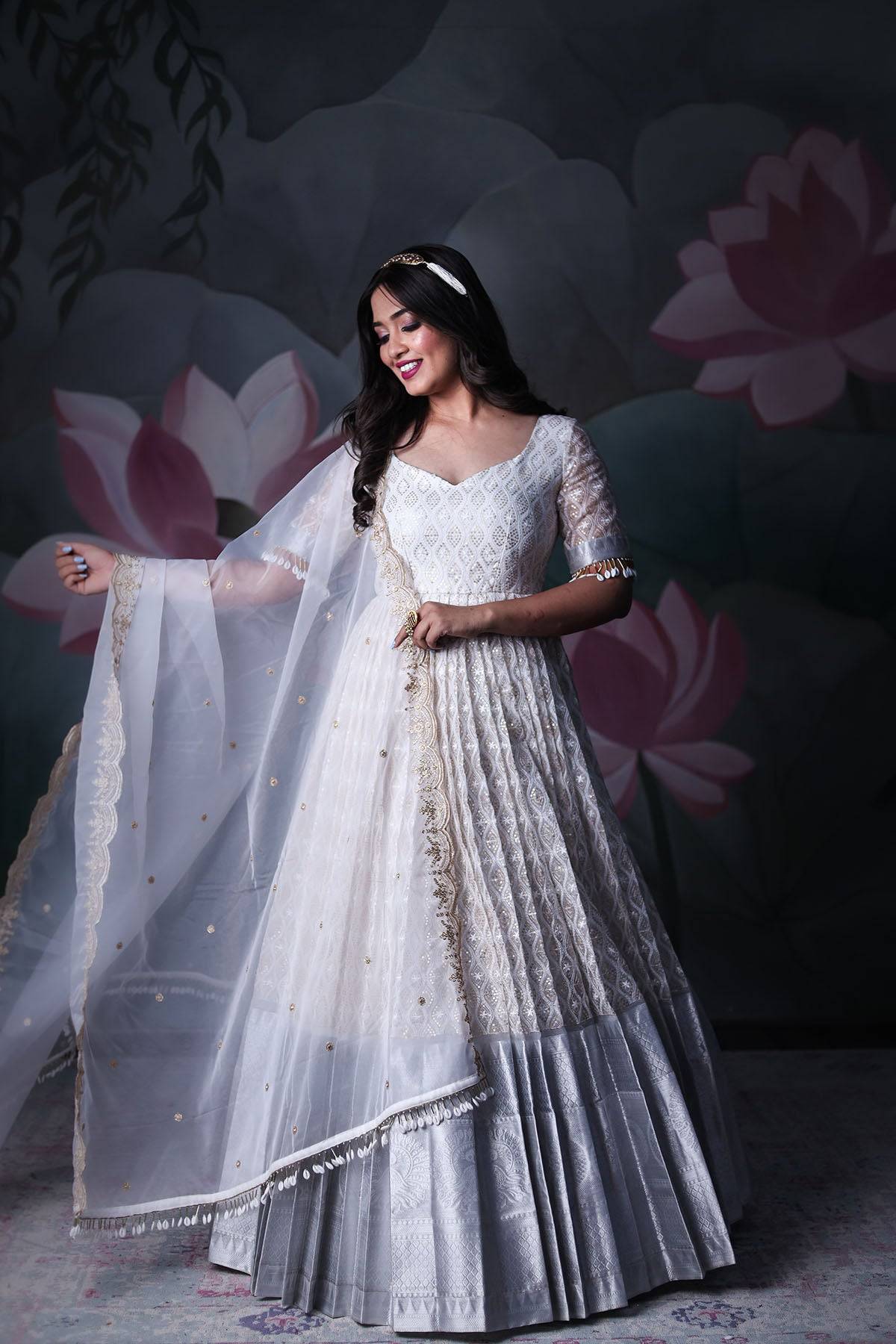 Triveni Organza Anarkali Dress