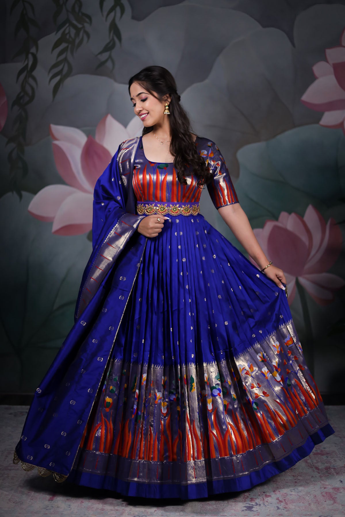 Mrugula Paithani Anarkali Dress - Bullionknot