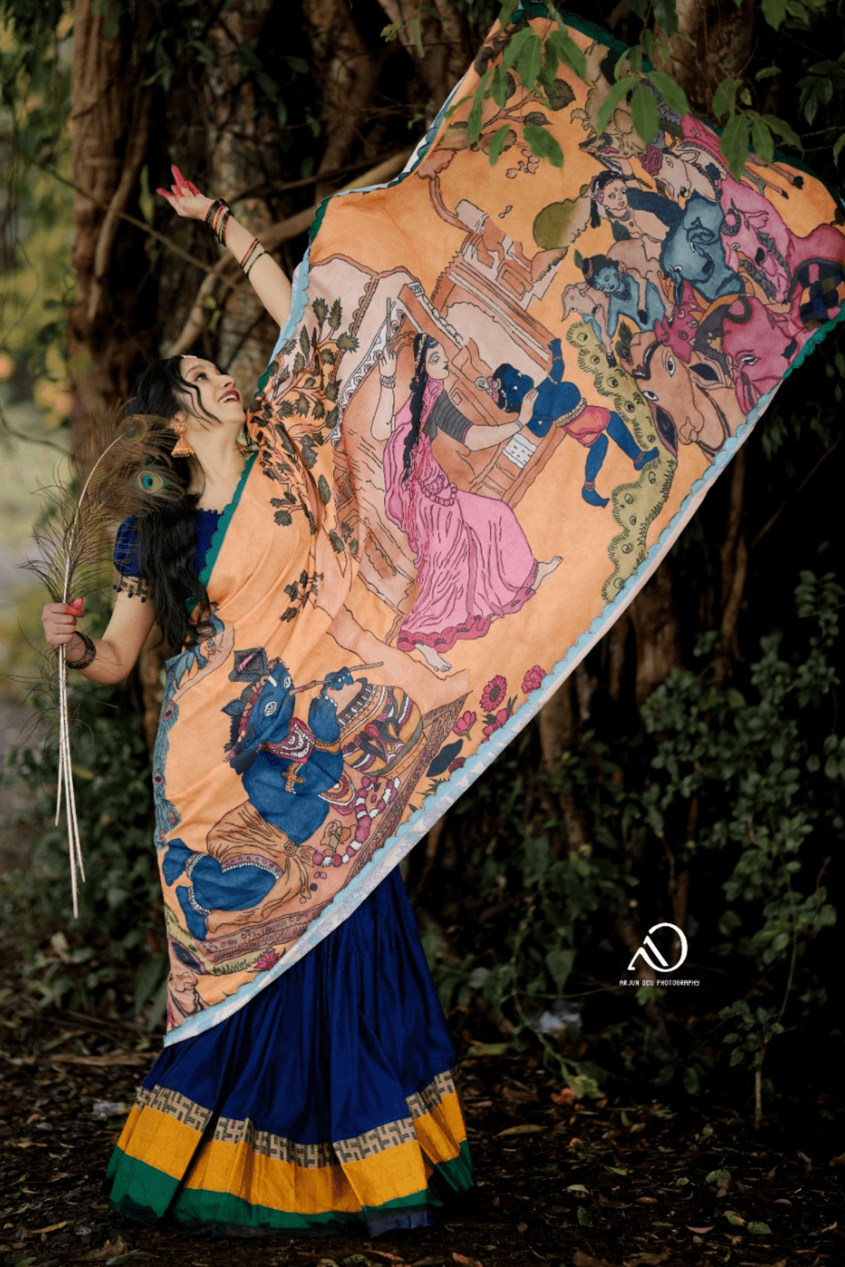 Chinni Krishna Half Saree in Blue