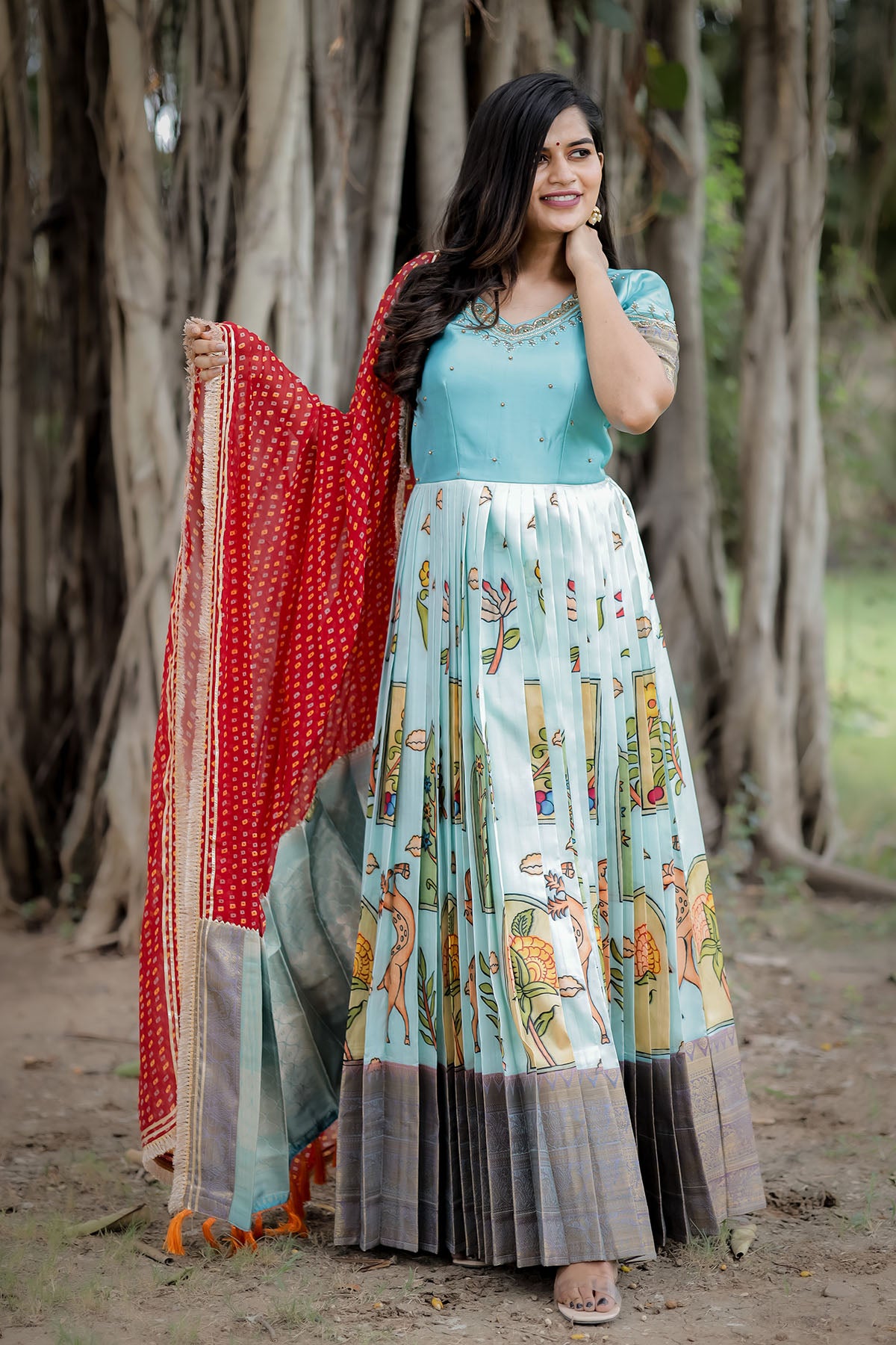 Pratyaksha Kalamkari Dress - Bullionknot