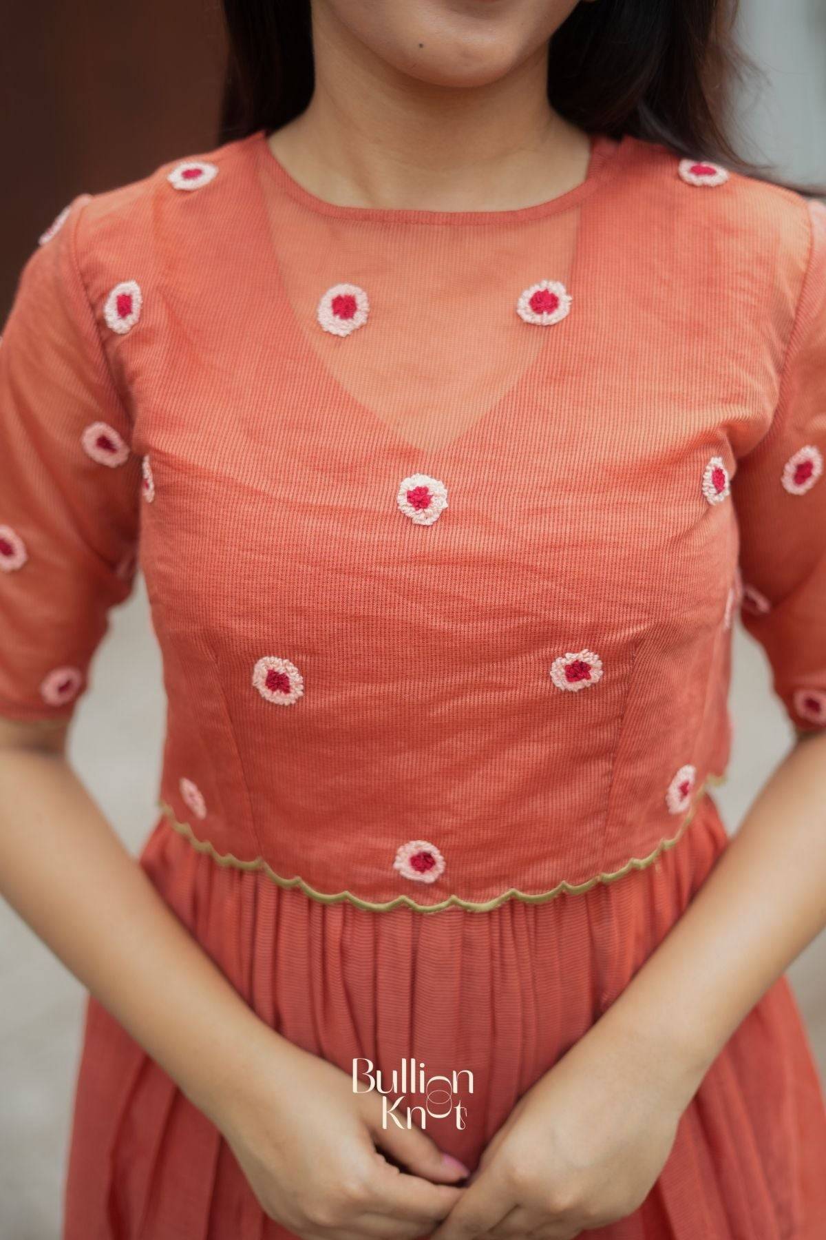 Delina Kota Doria Midi(Dress) in Rustic