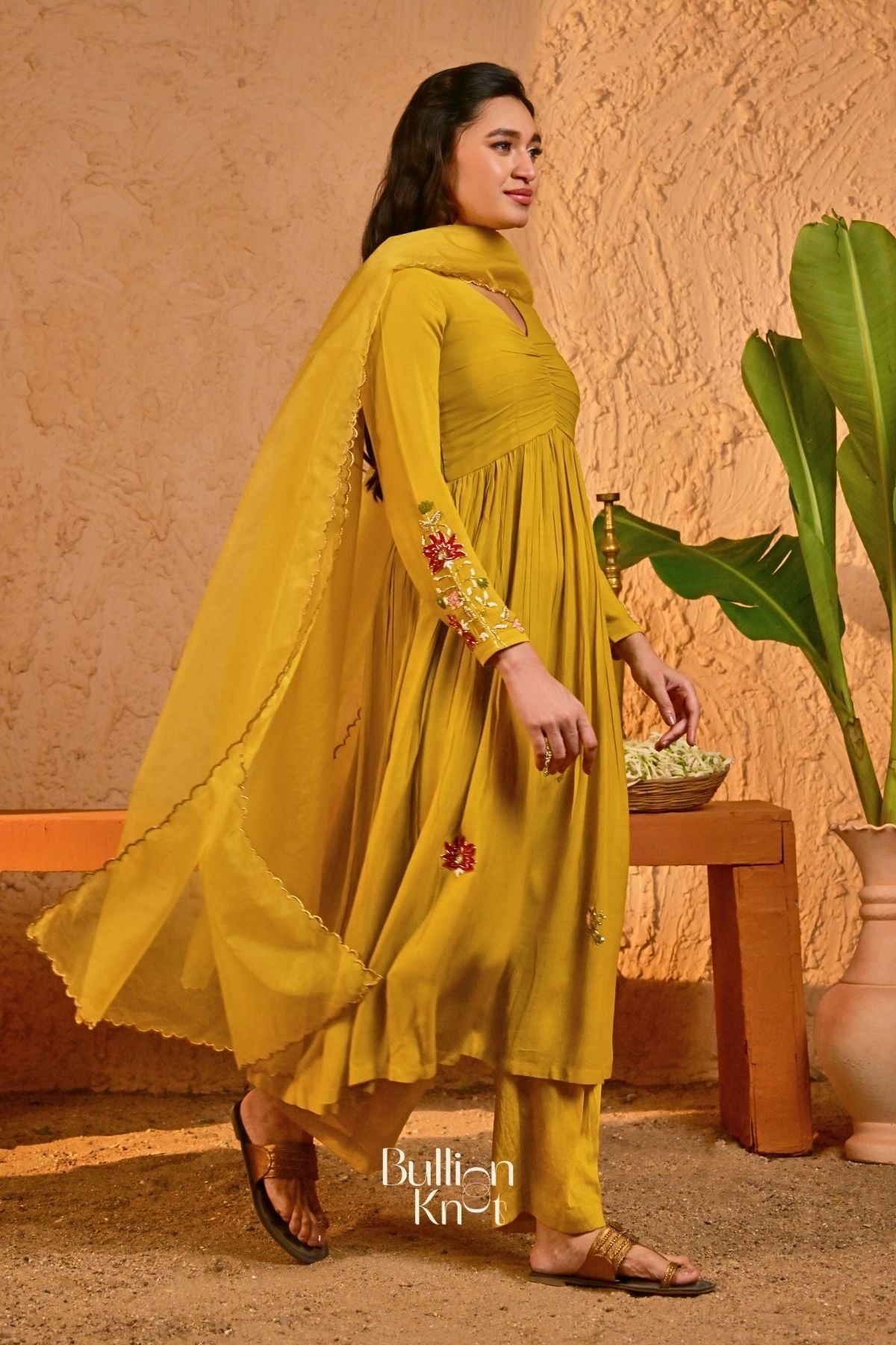Haritaara Kurta Set (Dress) in Yellow