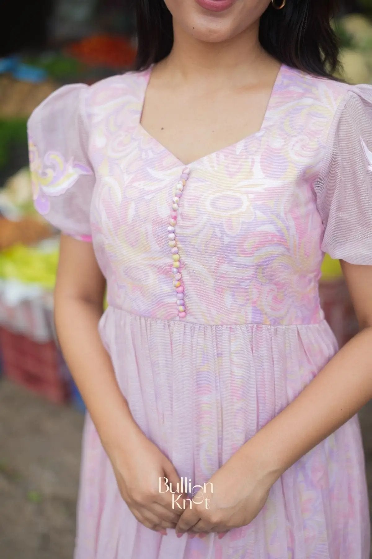 Vaila Drift Kota Doria Midi (Dress) in Pink