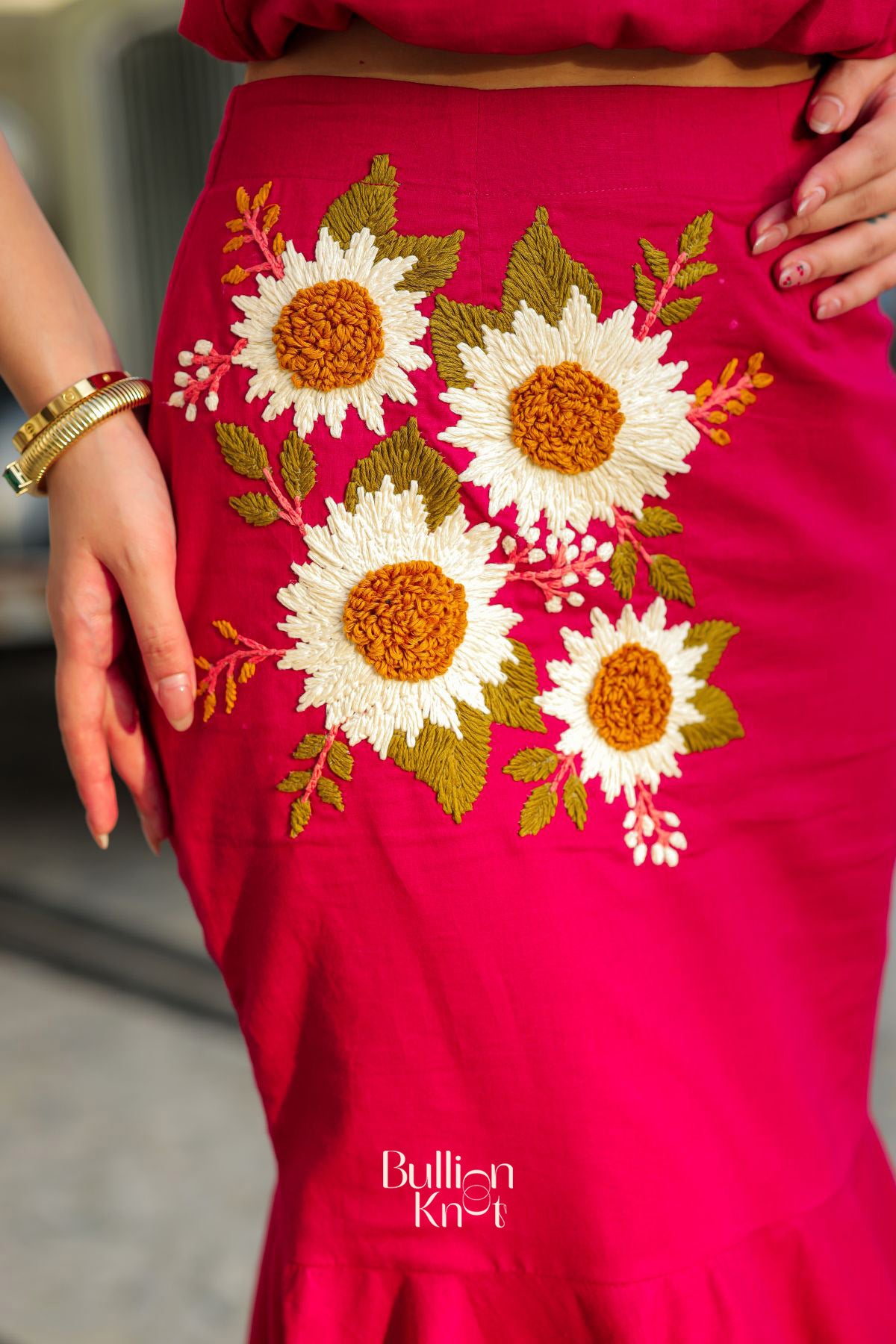Paprika Crop Top Set in Red