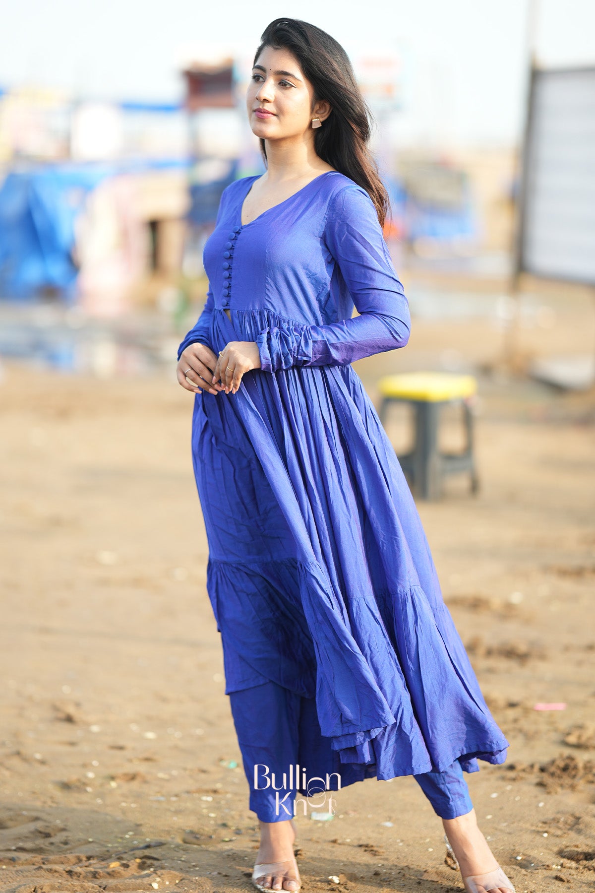 Leher Kurta Set (Dress) in Blue
