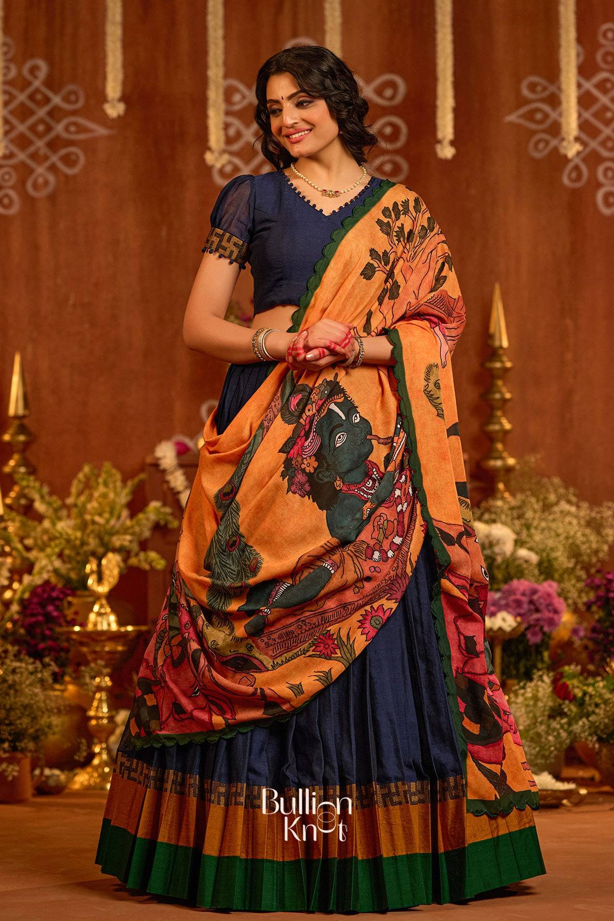 Chinni Krishna Half Saree in Blue