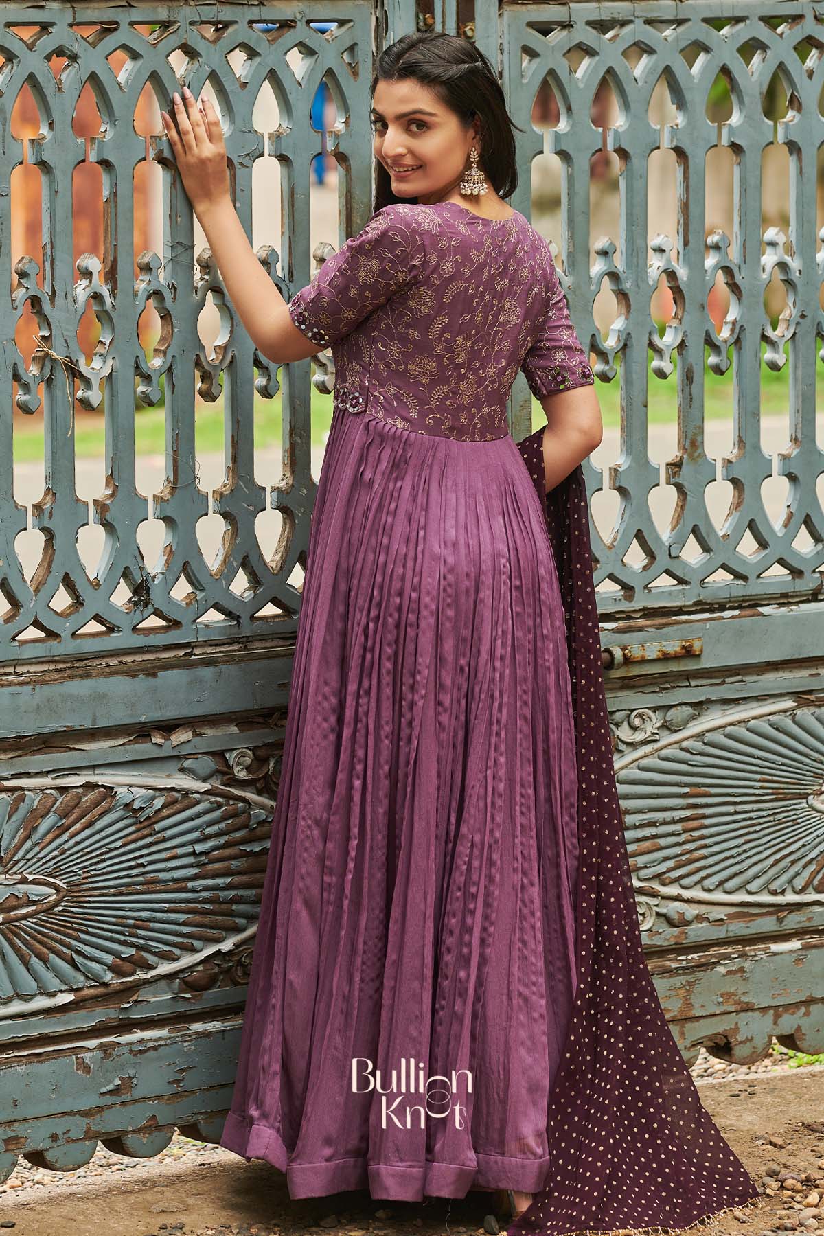 Twilight Anarkali Suit Set in Purple