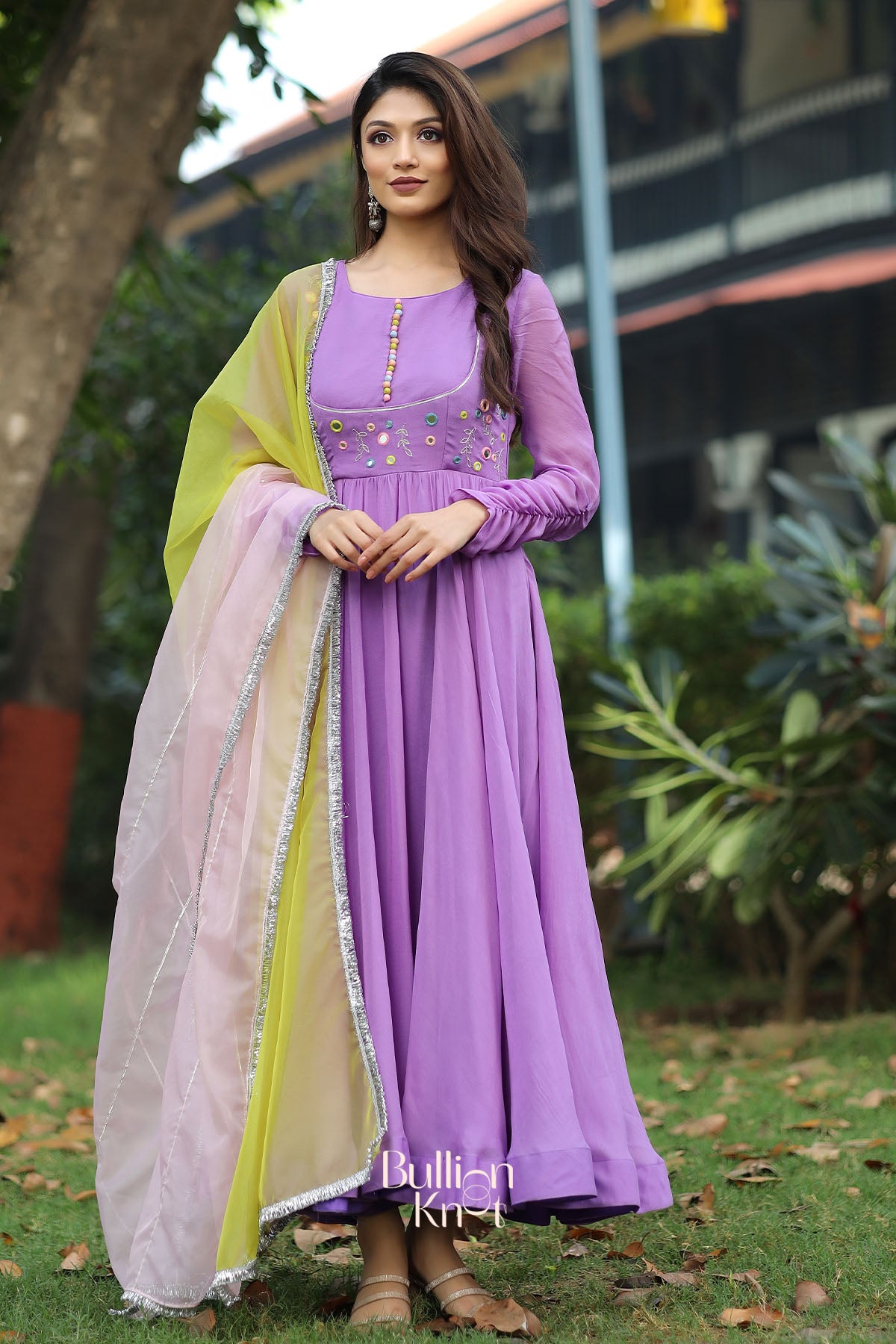 Sofiya Anarkali Suit Set in Lilac