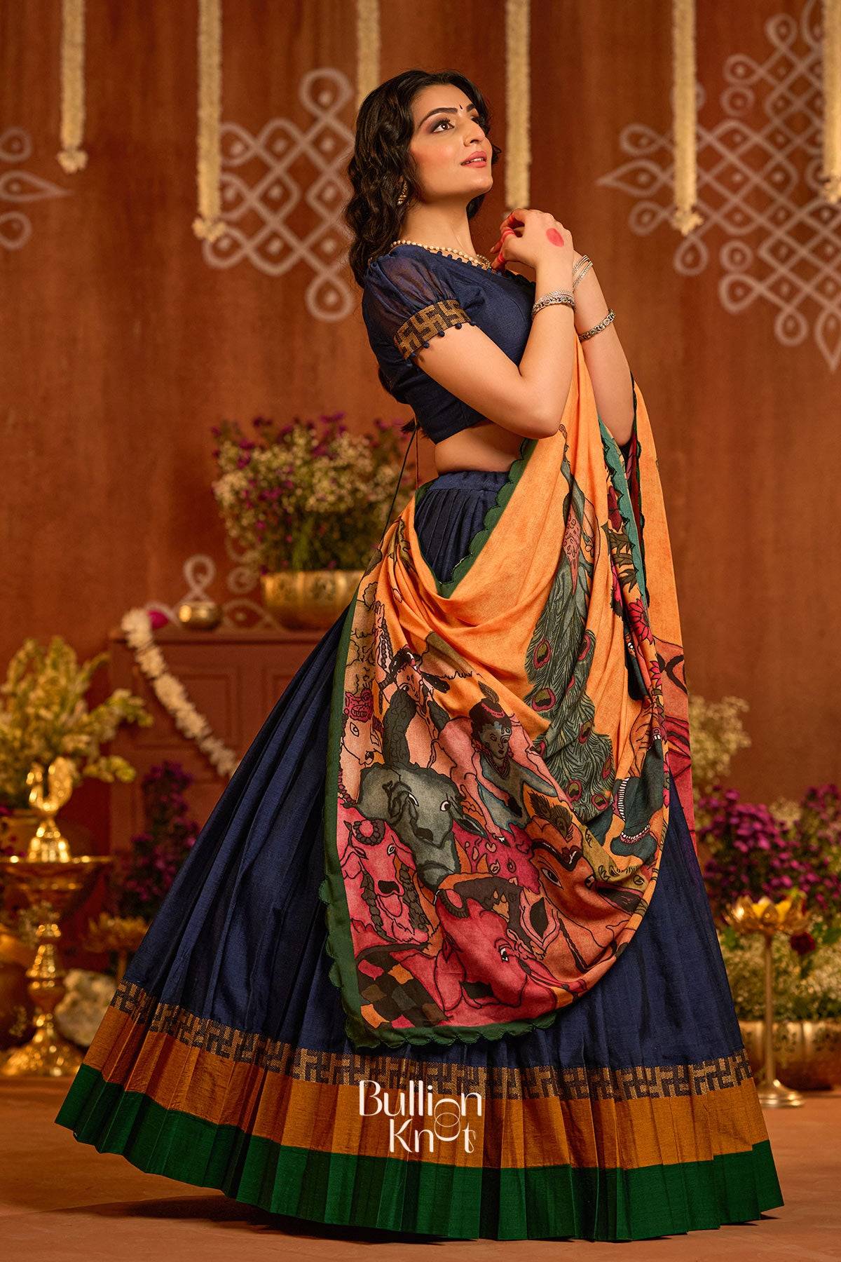 Chinni Krishna Half Saree in Blue