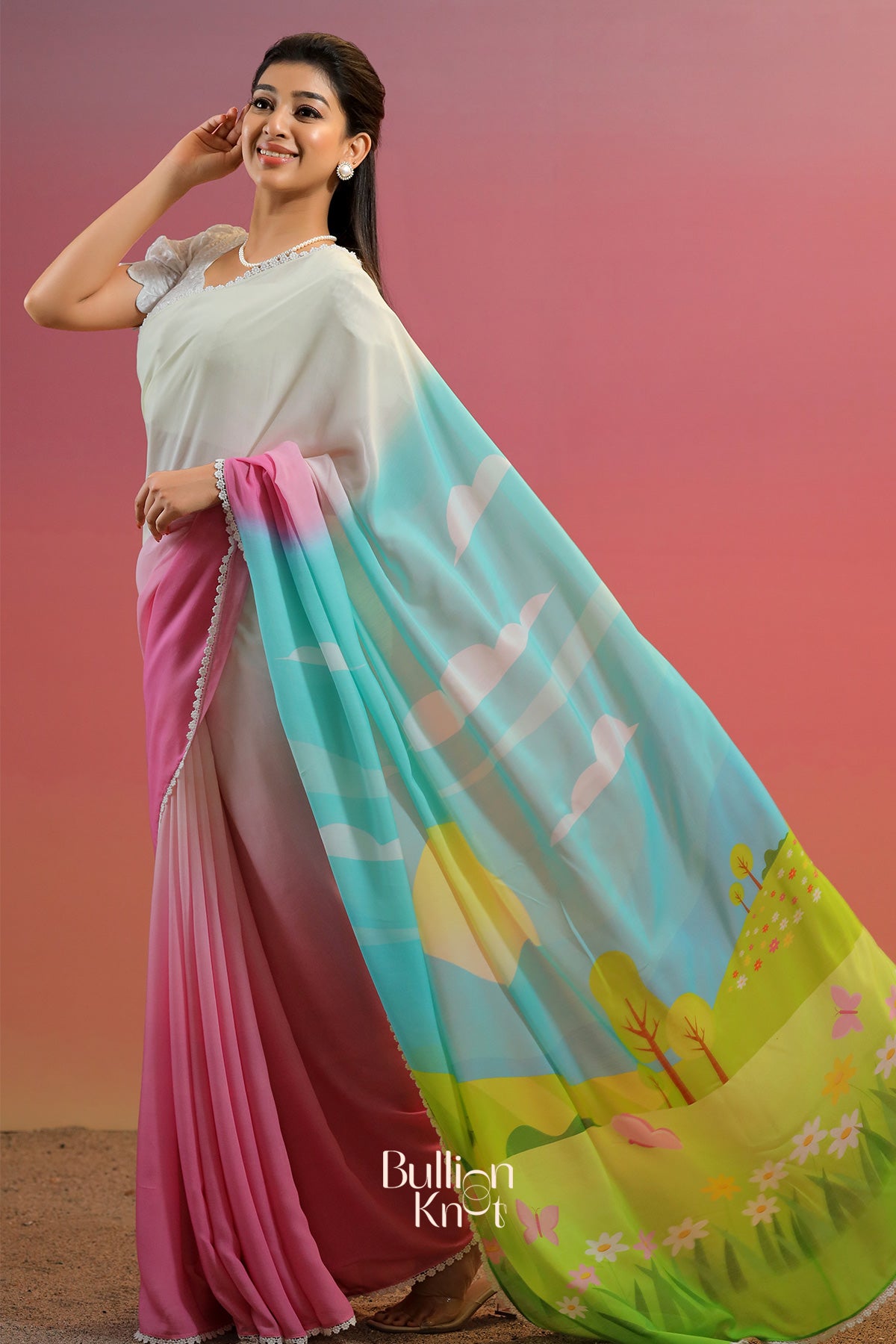 Vanmayi Saree in Pink