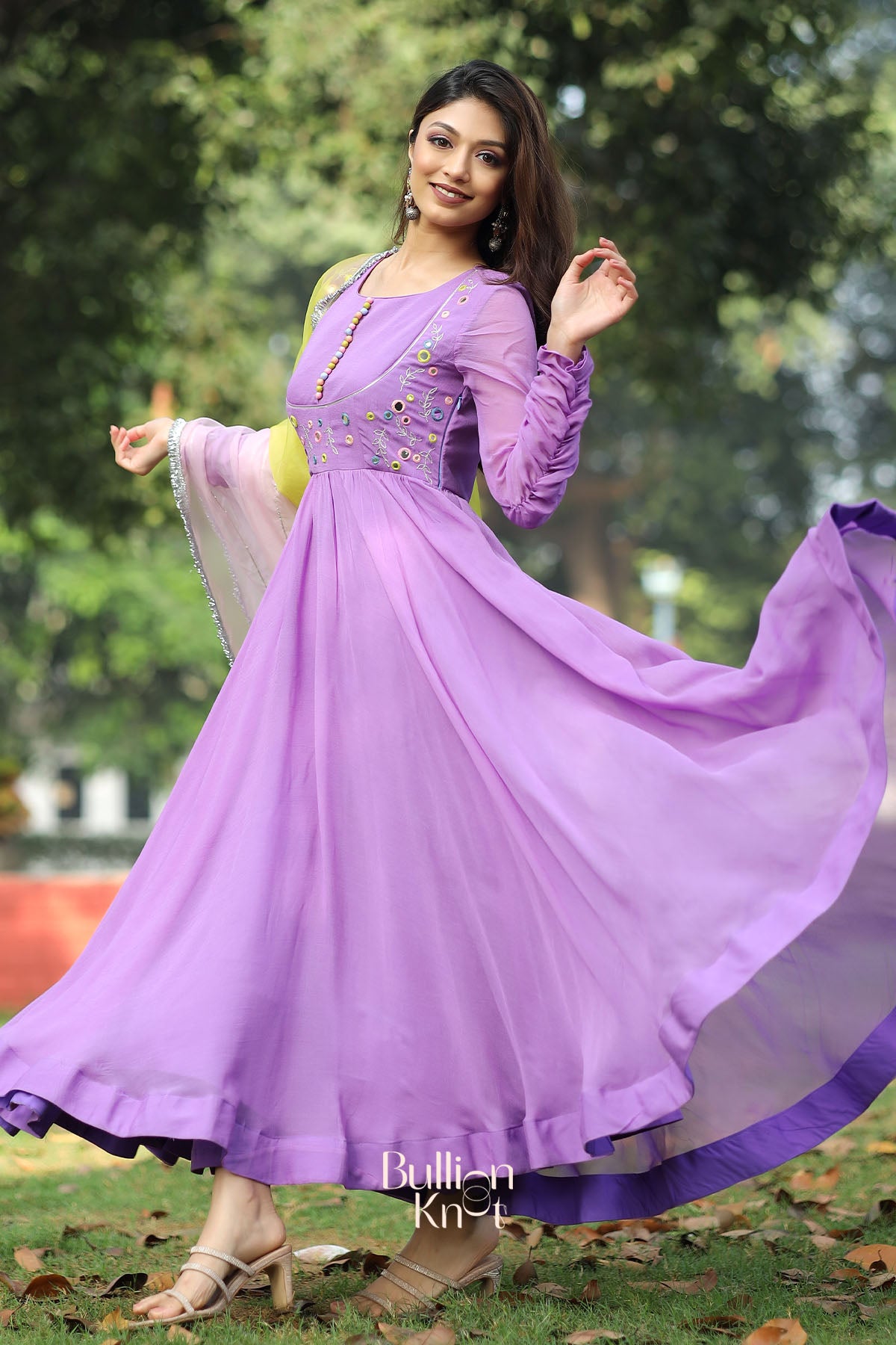 Sofiya Anarkali Suit Set in Lilac