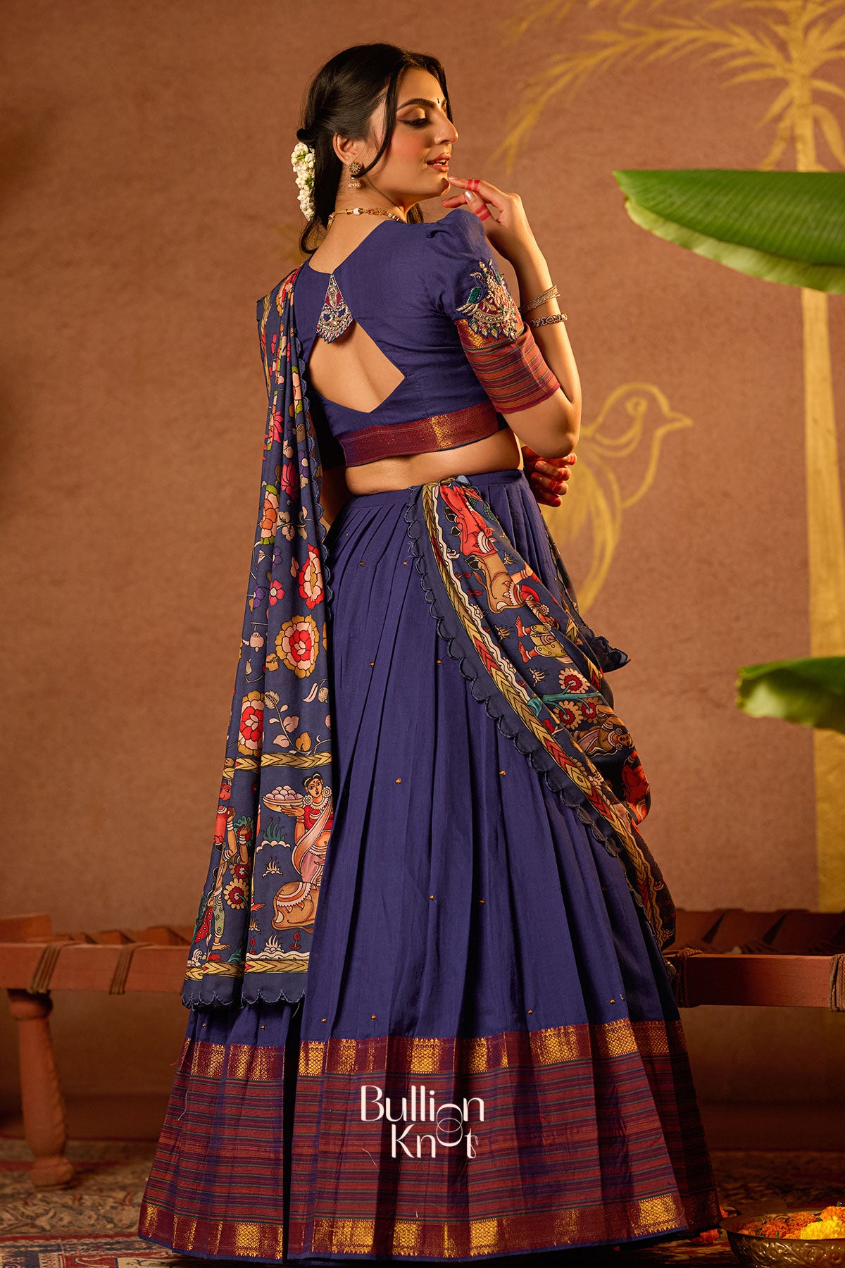 Mrigmallika Half Saree in Blue