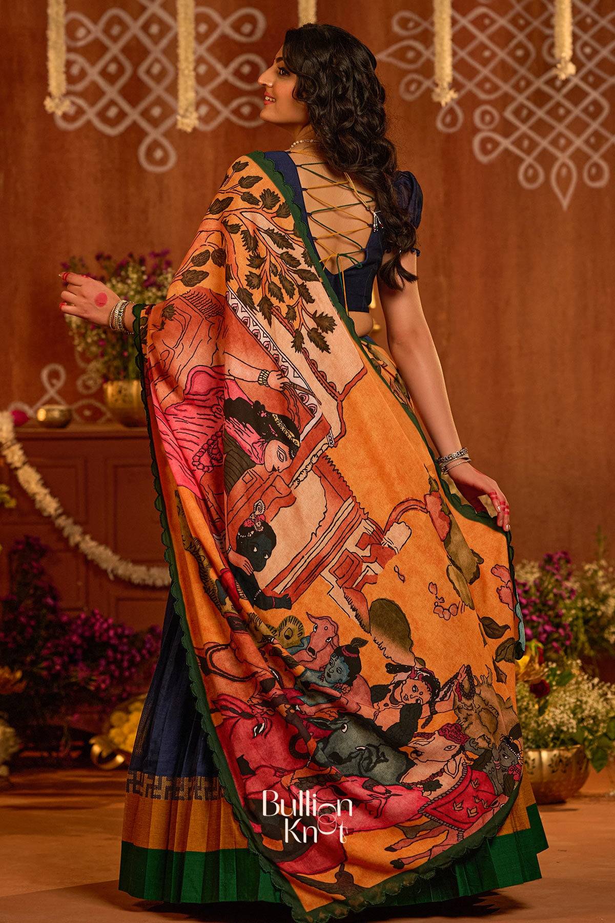 Chinni Krishna Half Saree in Blue