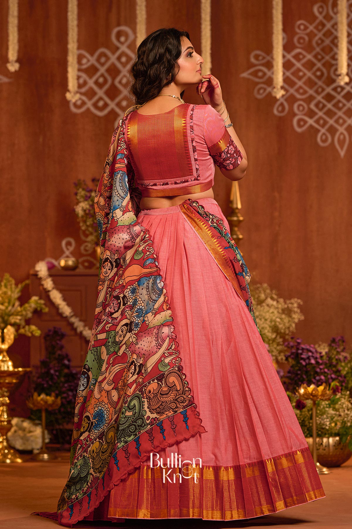 Parinita Half Saree in Peach