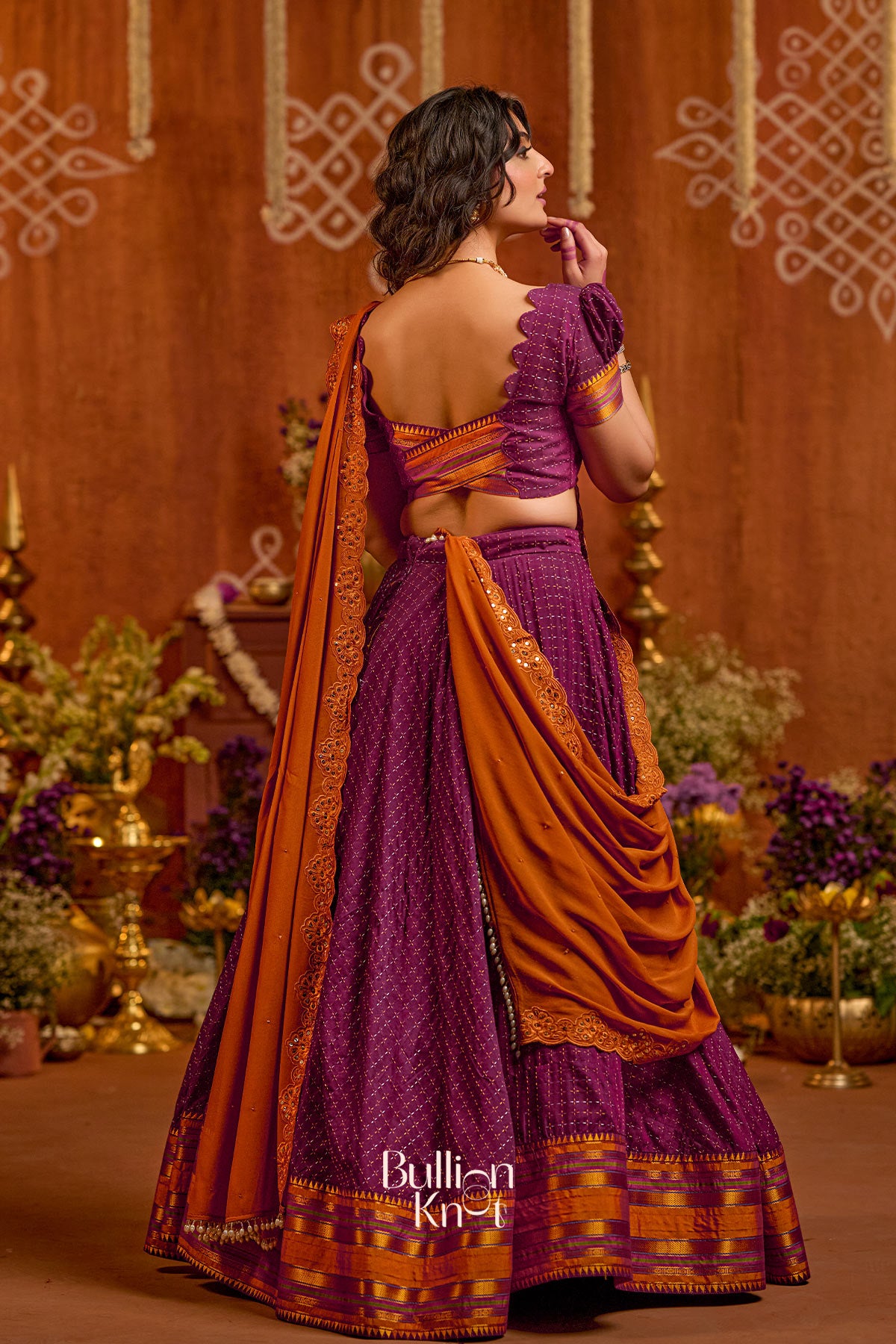 Vairagi Half saree in Purple