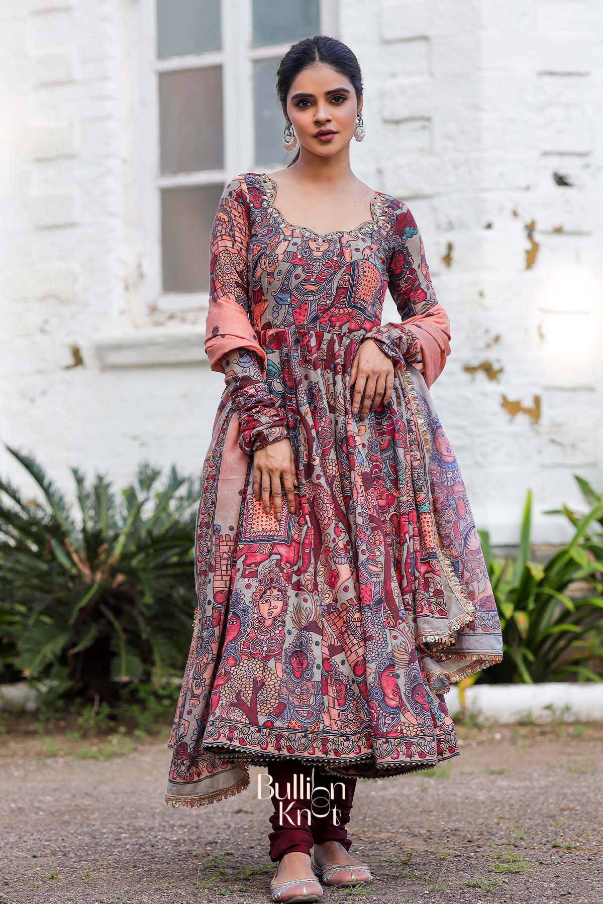 Kuhu Anarkali (Dress) in Maroon