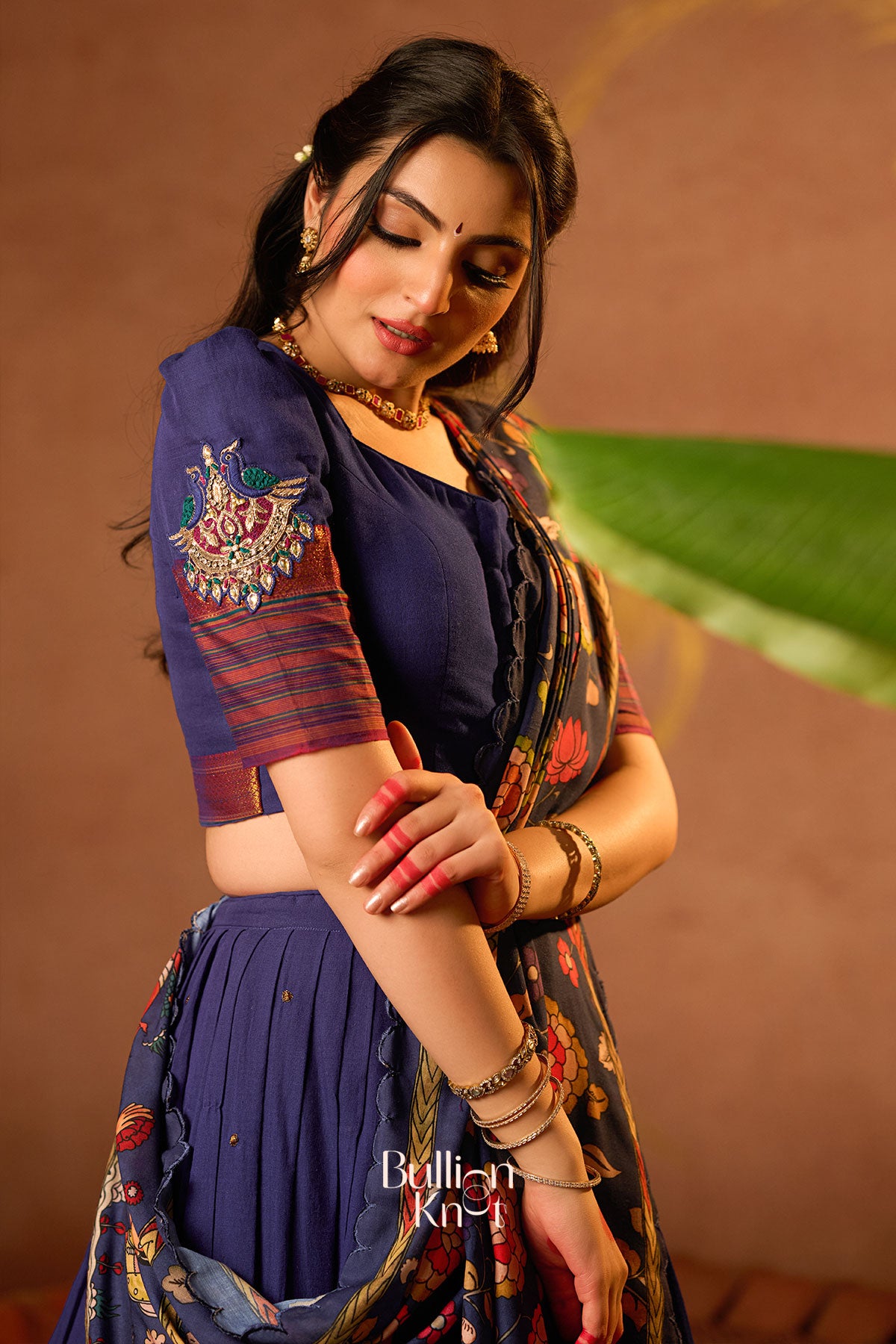 Mrigmallika Half Saree in Blue