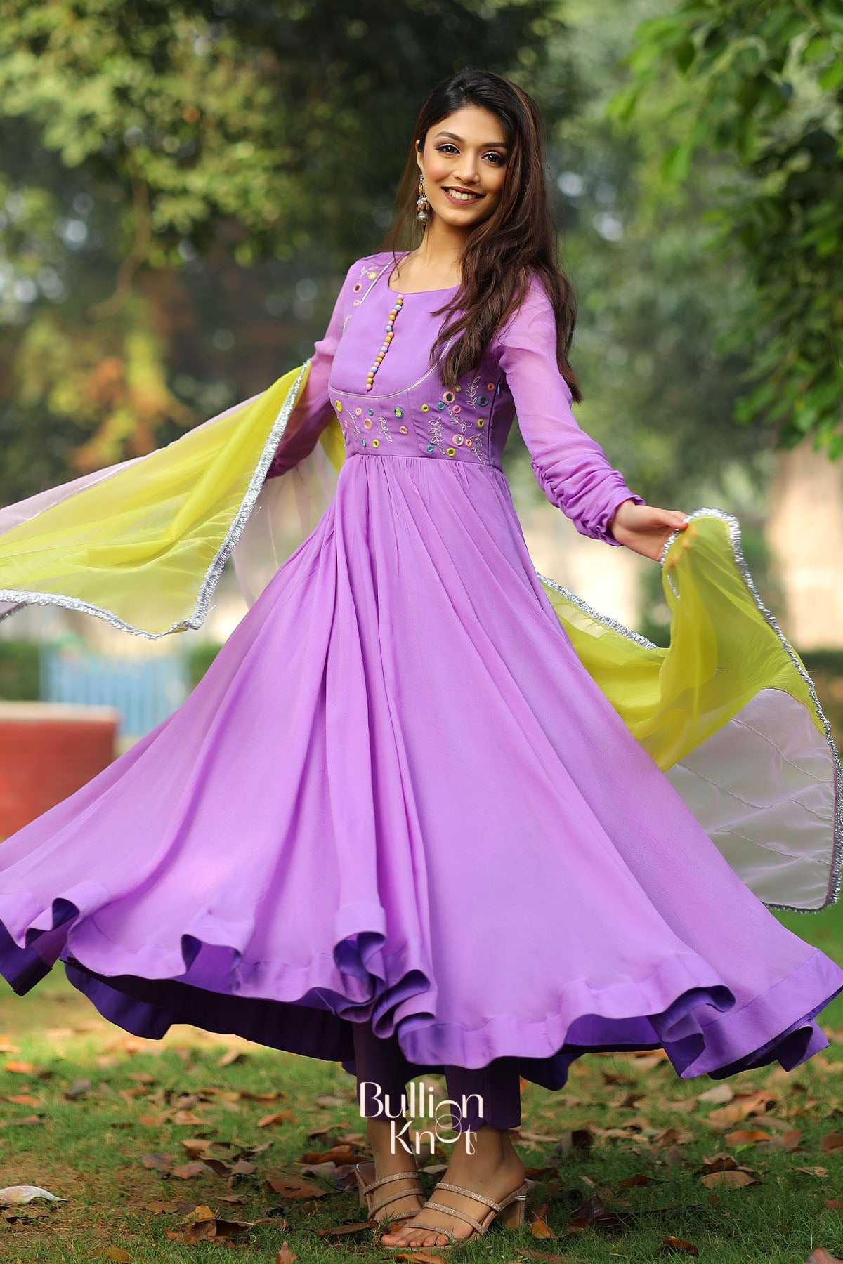 Sofiya Anarkali Suit Set in Lilac