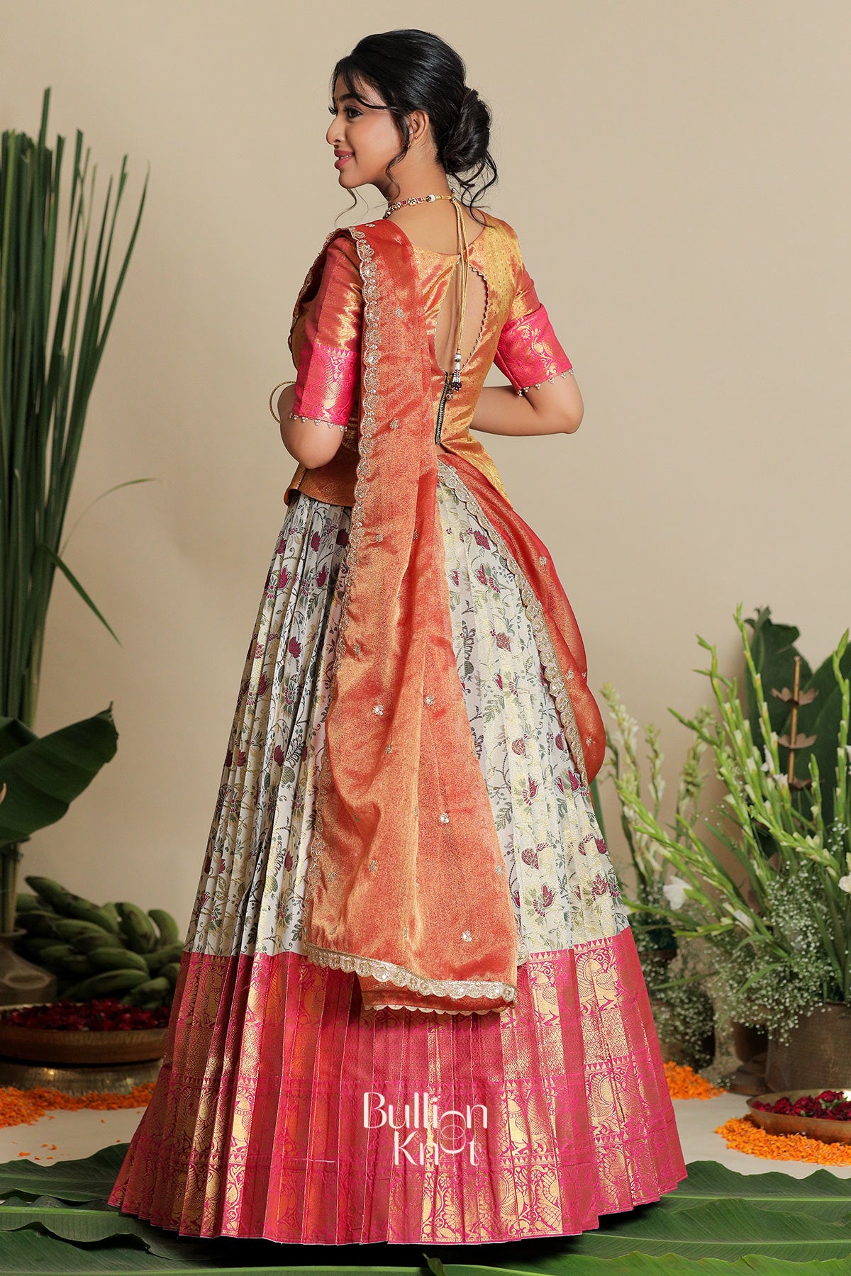 Sudiksha Banarasi Lehenga Set in Ivory