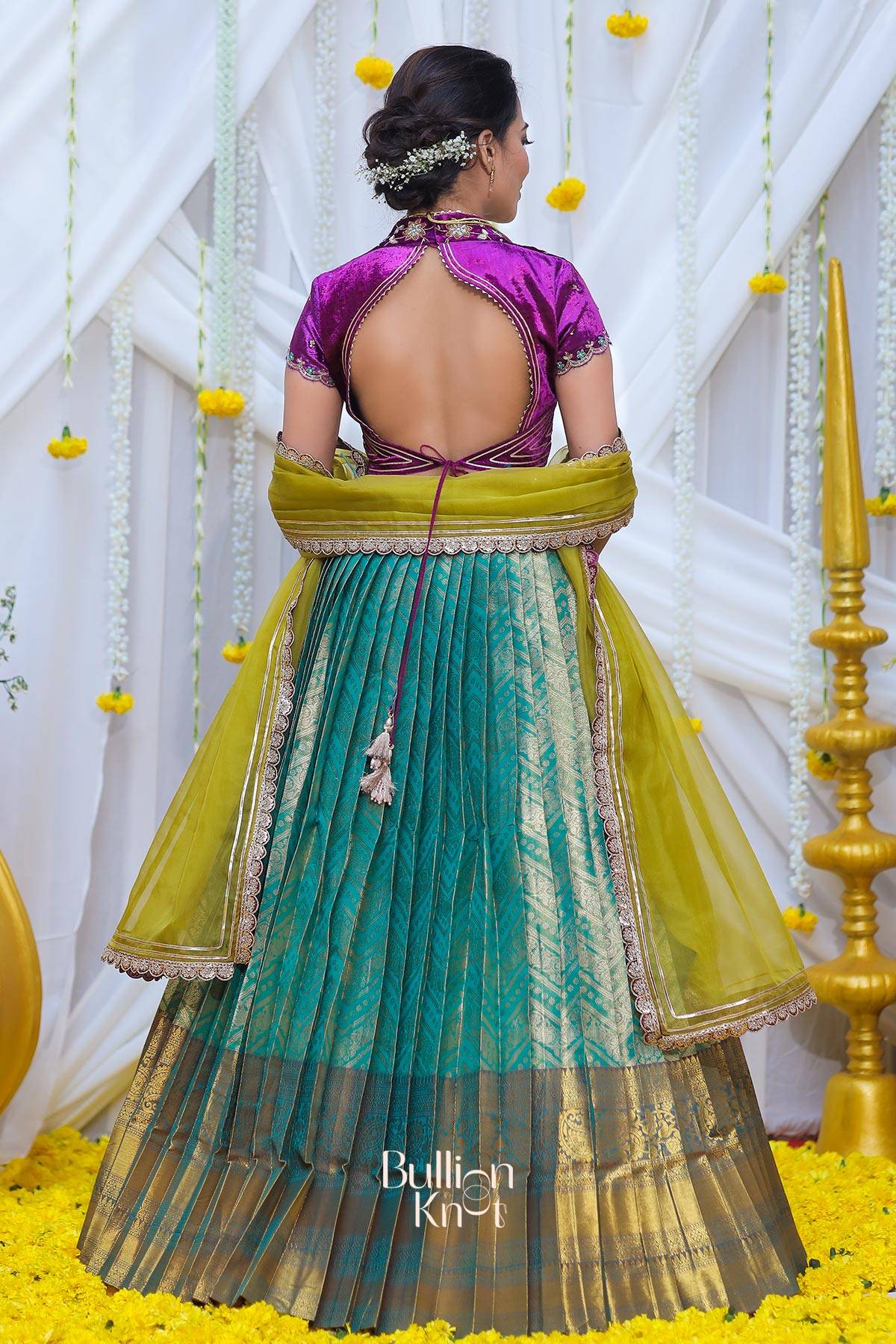 Kaveri Banarasi Lehenga Set in Purple
