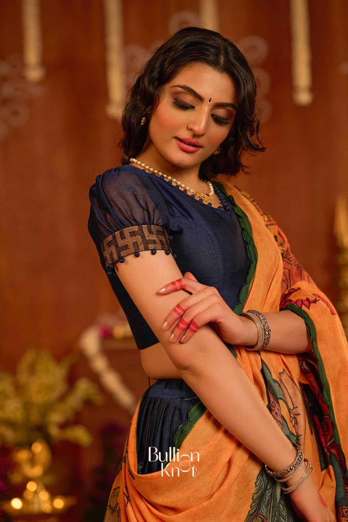 Chinni Krishna Half Saree in Blue