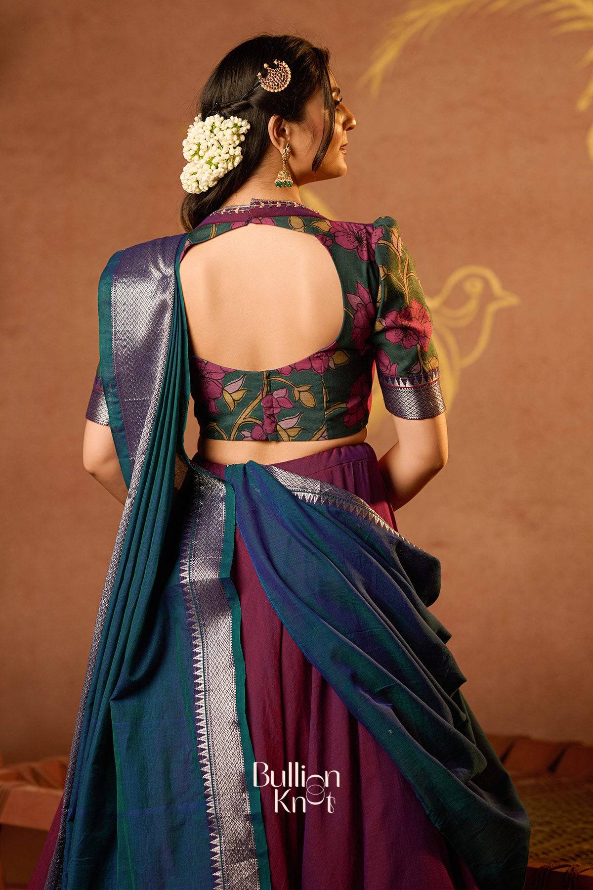Vamika Half Saree in Wine