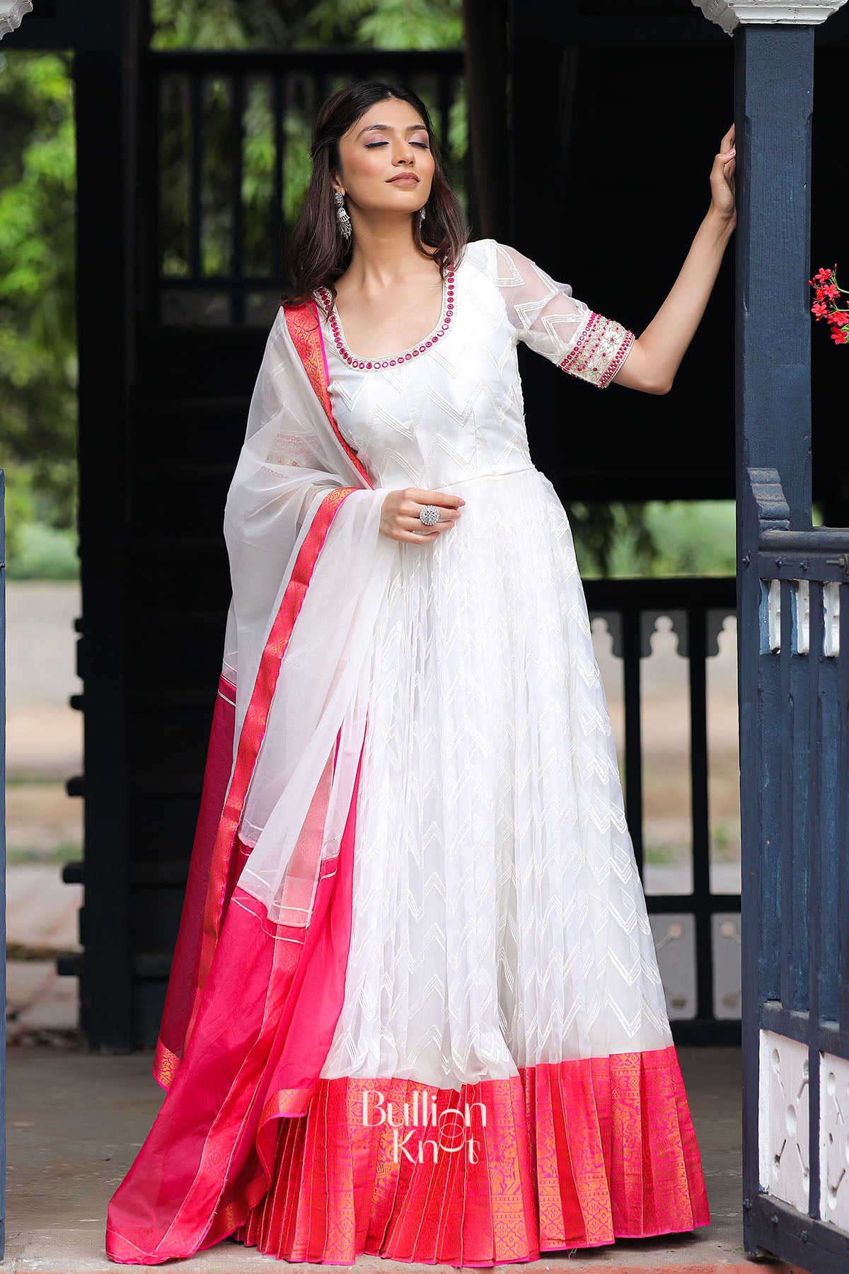 White Majesty Organza sequence Dress