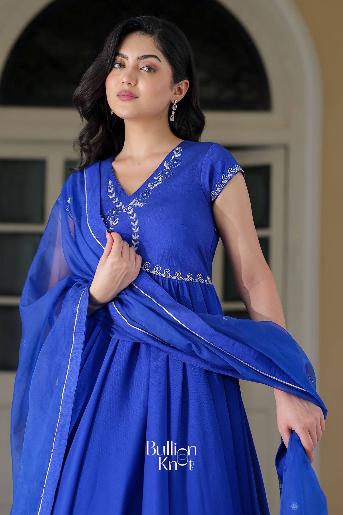 Charul Opal Anarkali (Dress) in Royal Blue