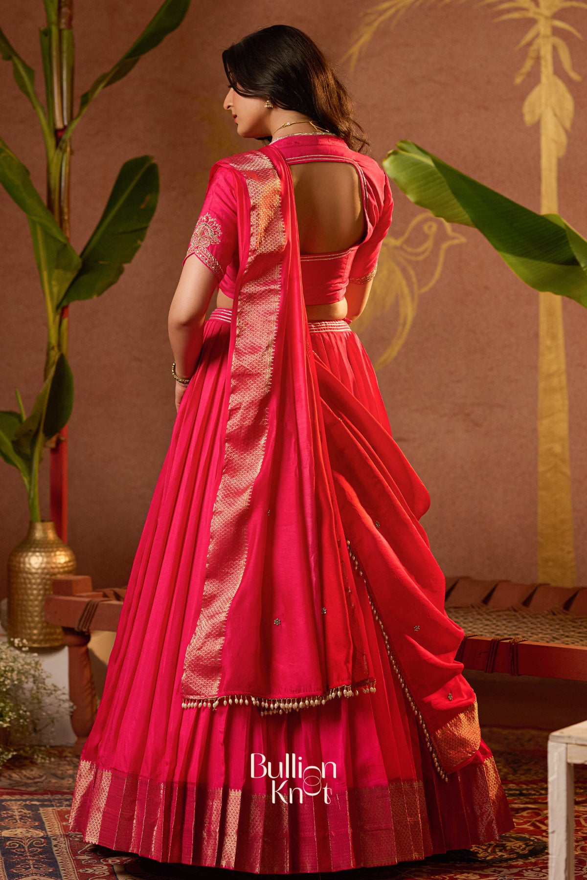 Pritti Lehenga Set in Rani Pink