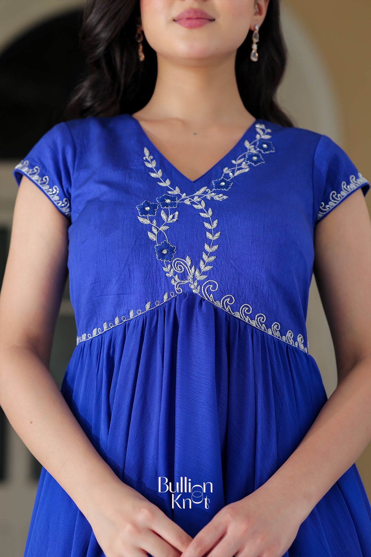 Charul Opal Anarkali (Dress) in Royal Blue