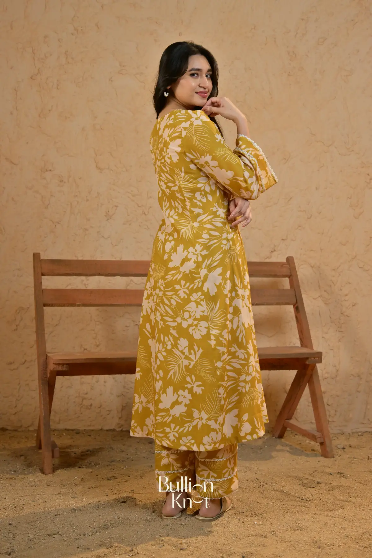 Nyasa Maternity Kurta Set (Dress) in Mustard yellow