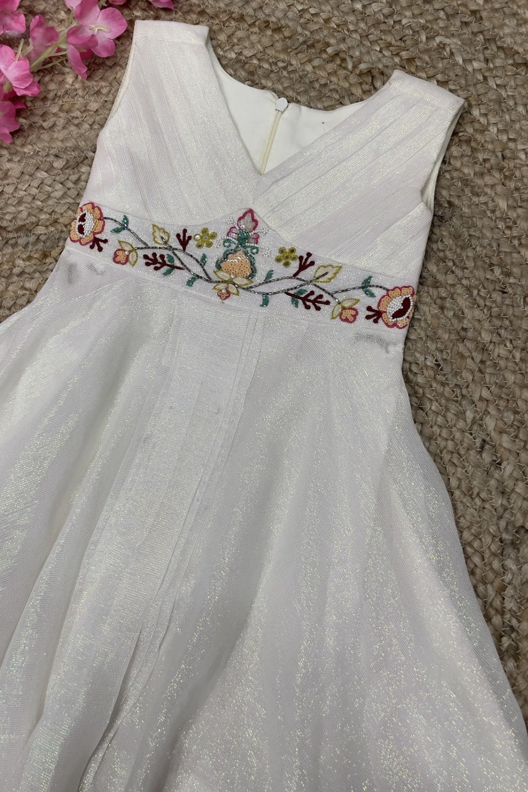 white baby frock
