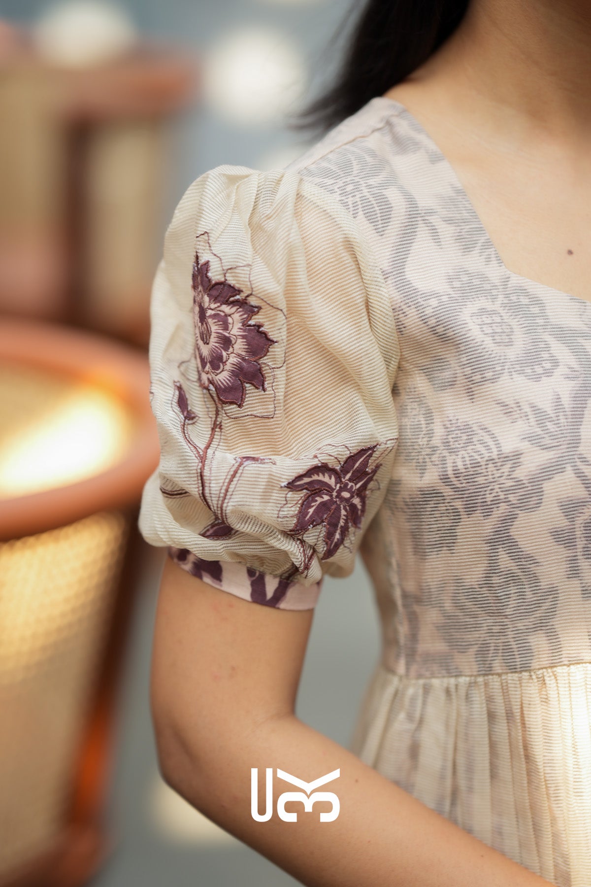 Seleneva Kota Doria Midi (Dress) in Brown