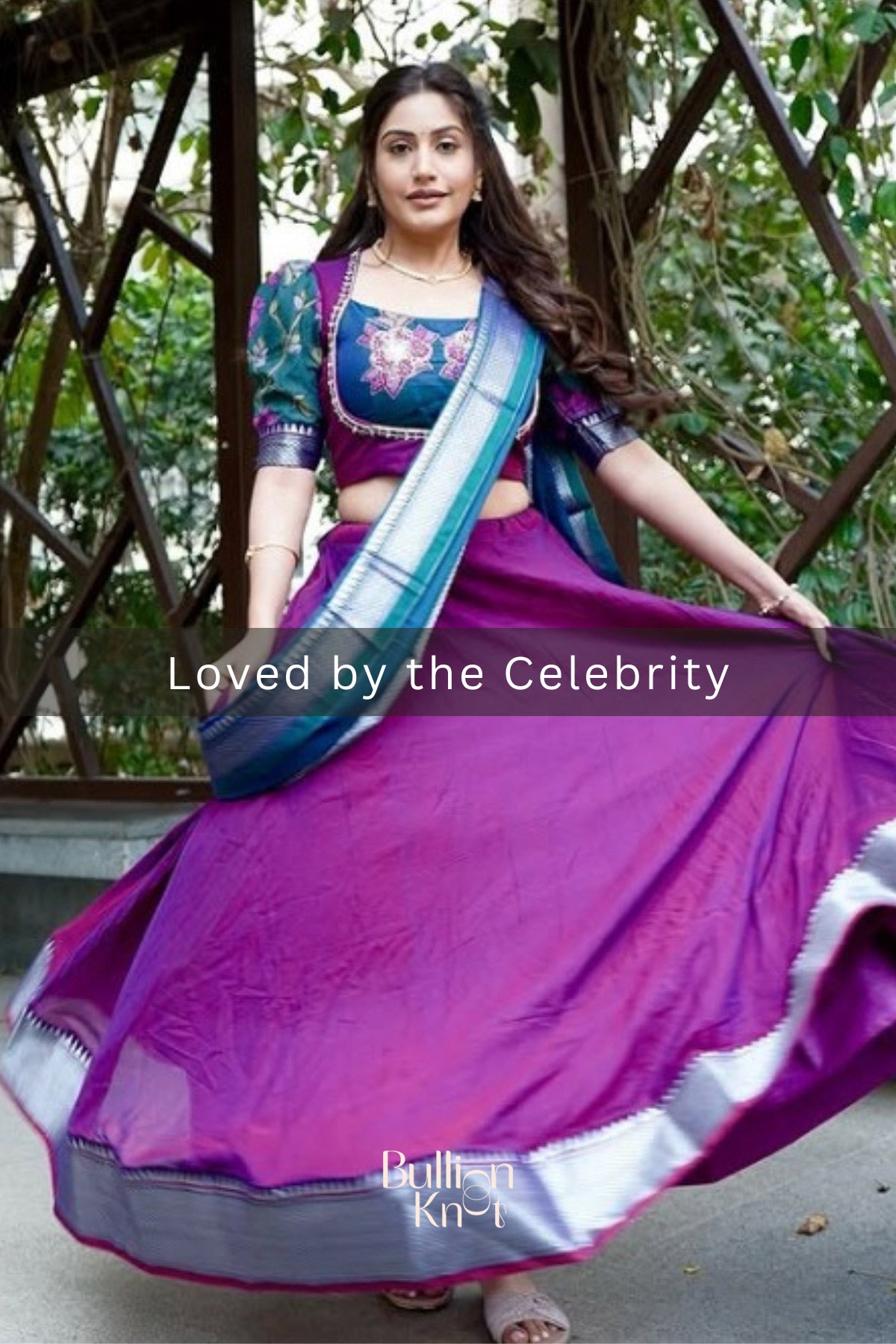 Vamika Half Saree in Wine