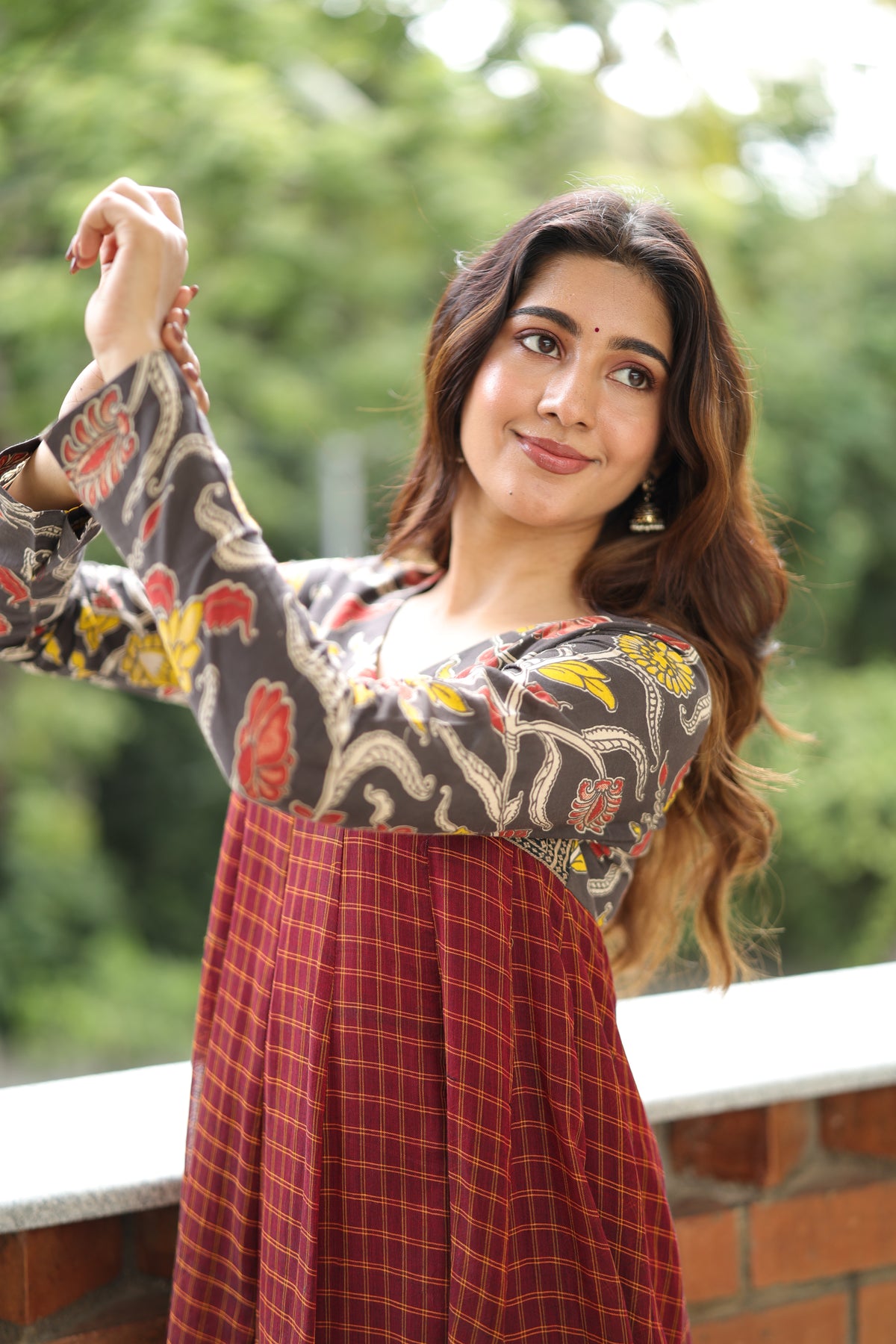 Gajraj Maroonj Anarkali Suit Set for Festive Wear