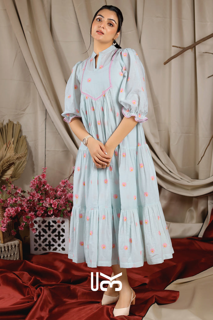 Camelia Summer Midi (Dress) in Powder Blue