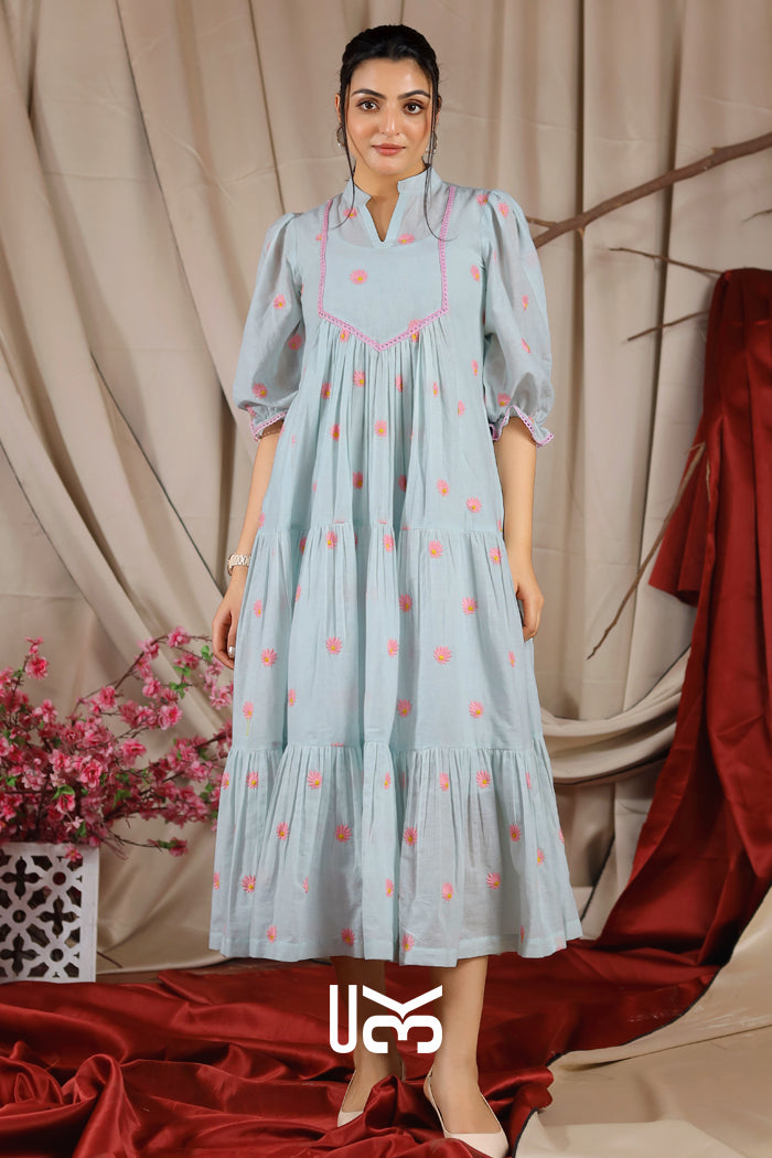 Camelia Summer Midi (Dress) in Powder Blue