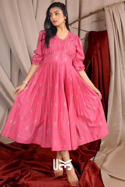 Cynthia Summer Midi (Dress) in Pink