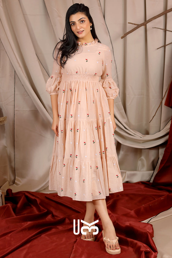 Dahlia Summer Midi (Dress) in Ivory