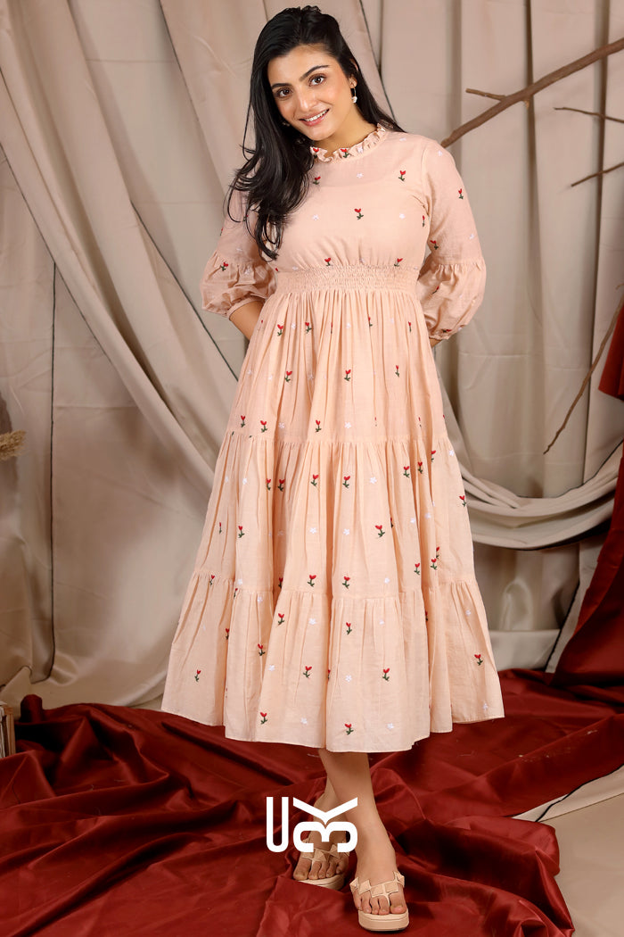 Dahlia Summer Midi (Dress) in Ivory