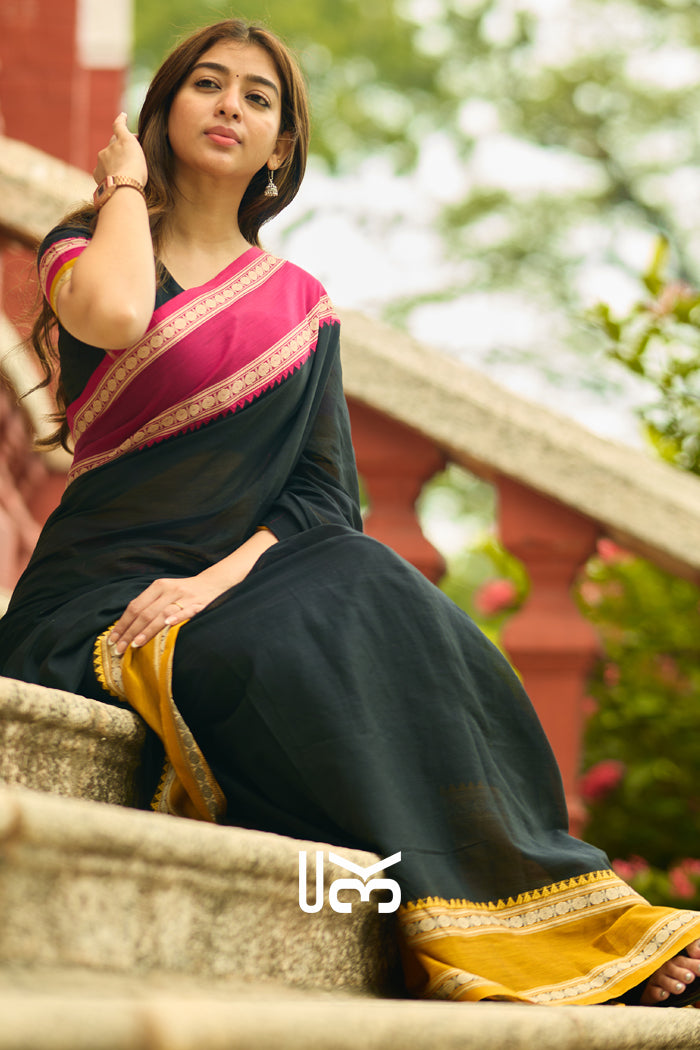 Gomti Handloom Saree in Black