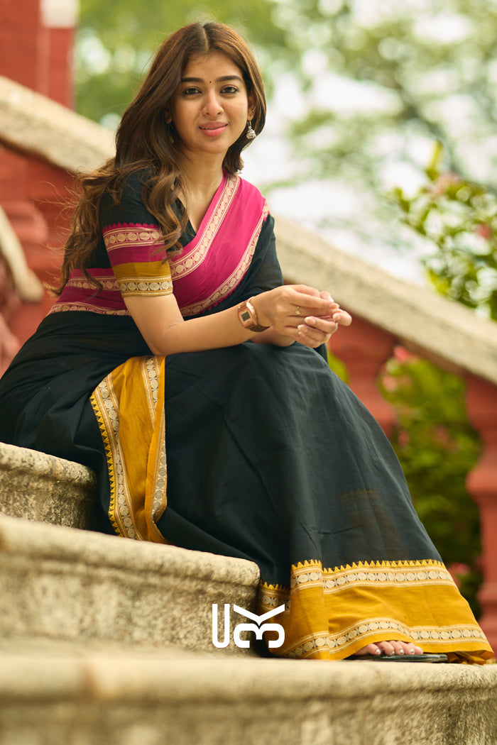 Gomti Handloom Saree in Black