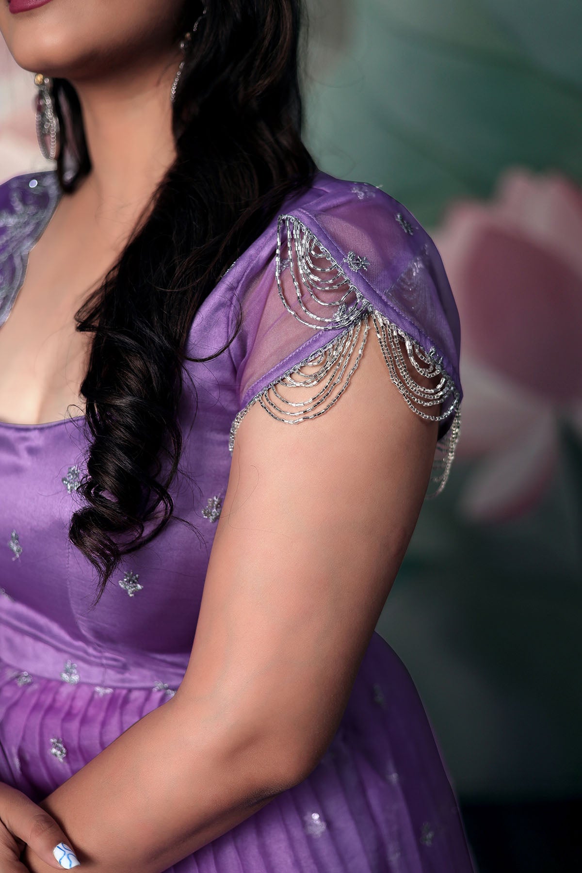 violet Anarkali Dress from Bullionknot